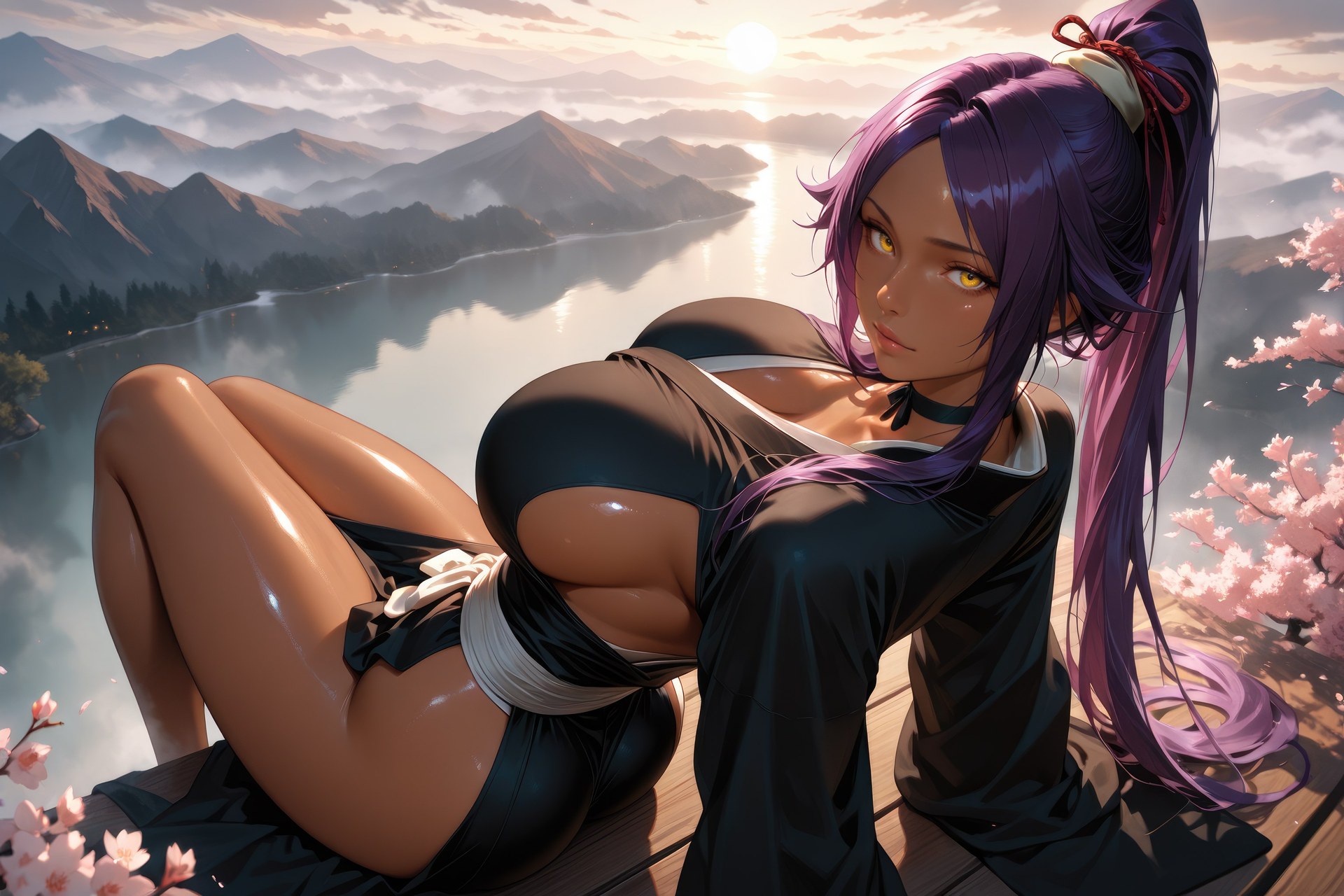 AI Generated Anime Girl - Bleach Yoruichi Shihoin đồ bó sát bộ sưu tập AI 955P