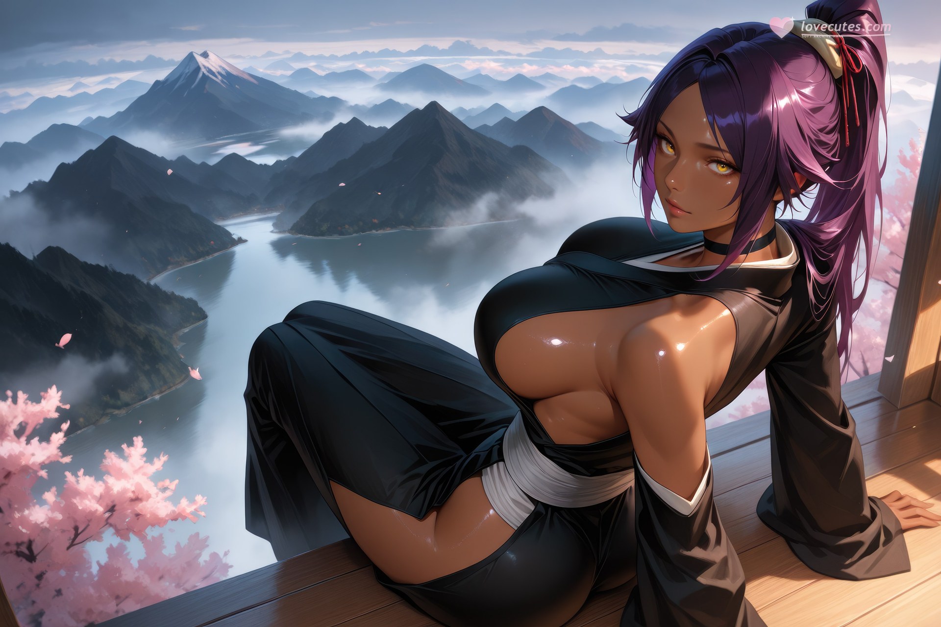 AI Generated Anime Girl - Bleach Yoruichi Shihoin đồ bó sát bộ sưu tập AI 955P