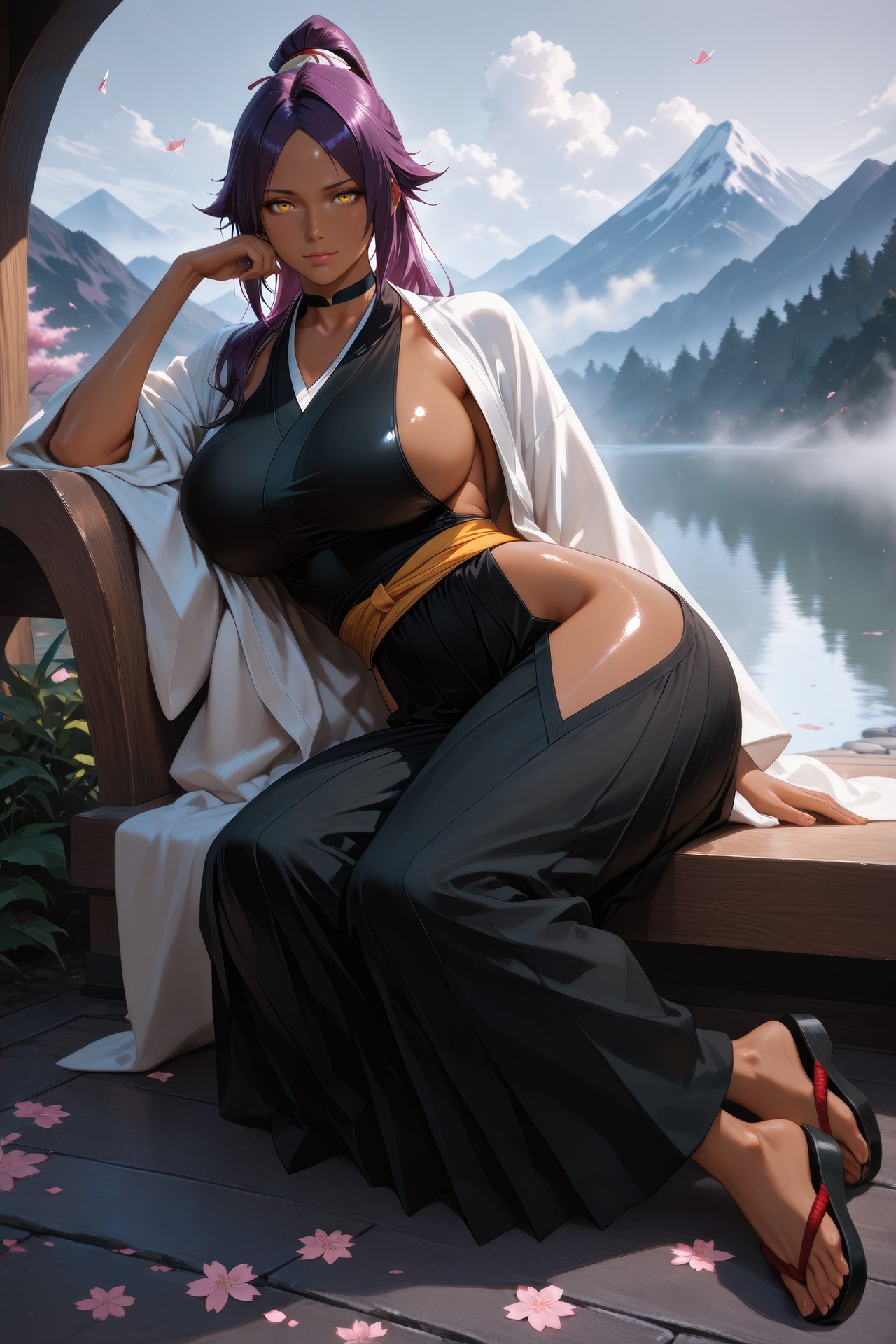 AI Generated Anime Girl - 死神 四楓院夜一：緊身衣角色圖集 955P