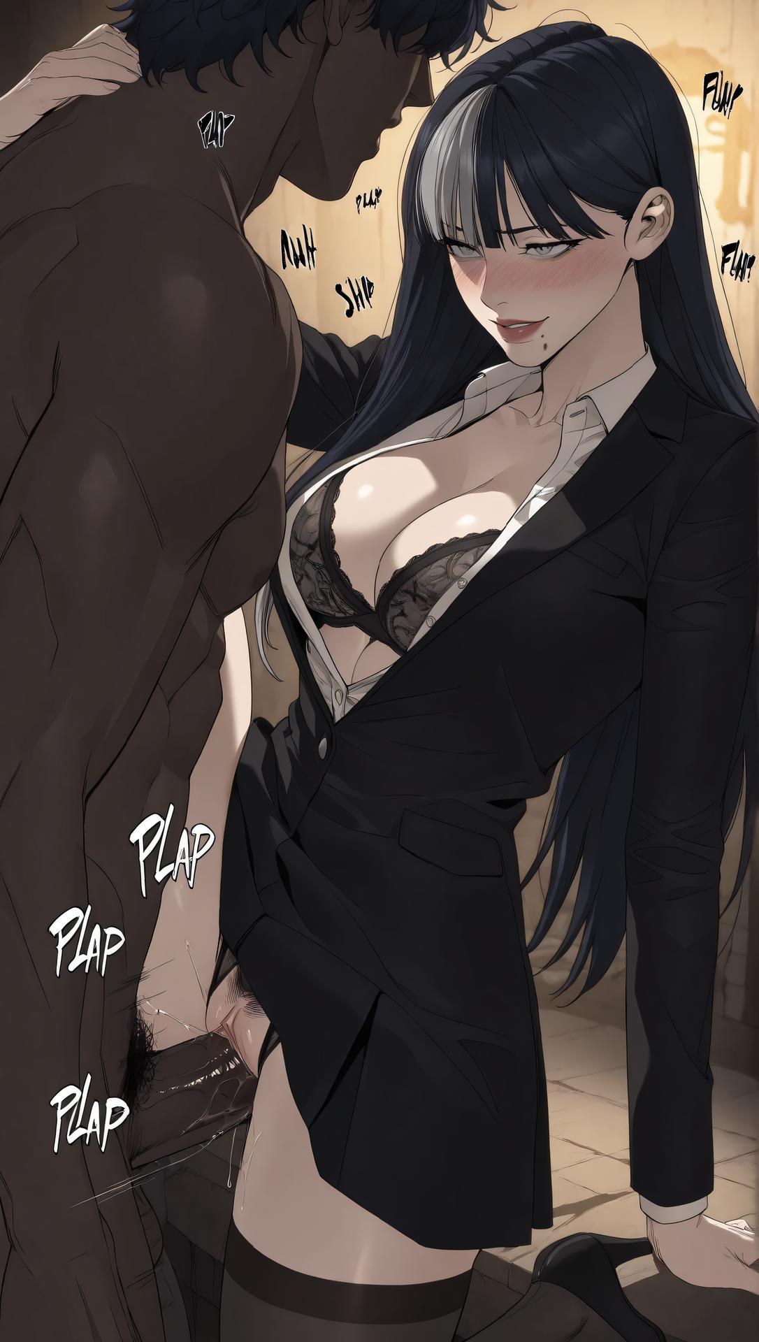 AI Porn - Team Leader Mido tất đen, nội y ren, đồ bó sát, phong cách ướt, chi tiết nude người lớn bộ sưu tập AI 63P