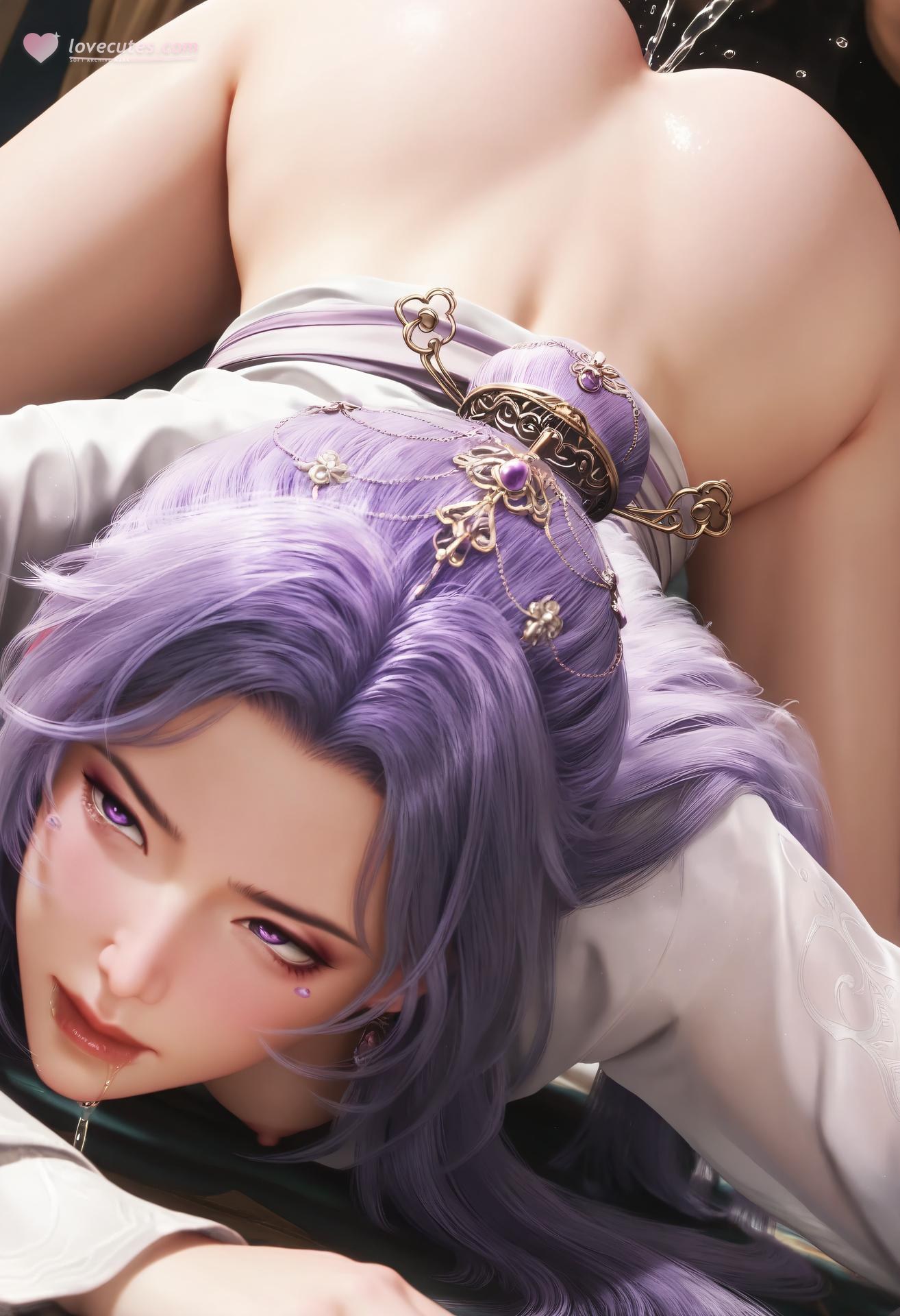 AI Porn - Yunxiao tất trắng, nội y ren, phong cách ướt, chi tiết nude người lớn bộ sưu tập AI 132P
