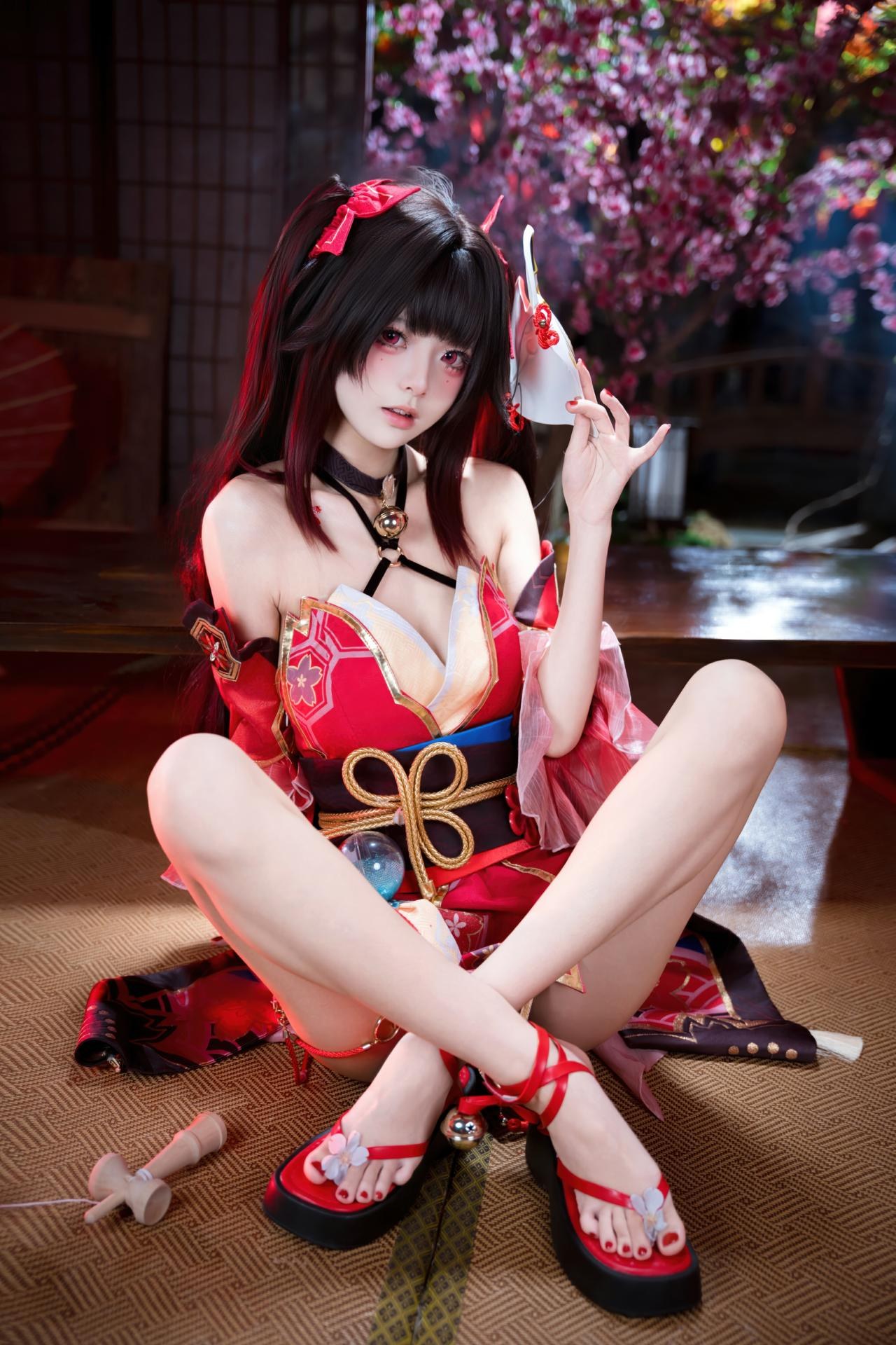[cosplay] 九柒喵 - 崩坏星穹铁道 花火：红黑和风小恶魔角色还原 65P