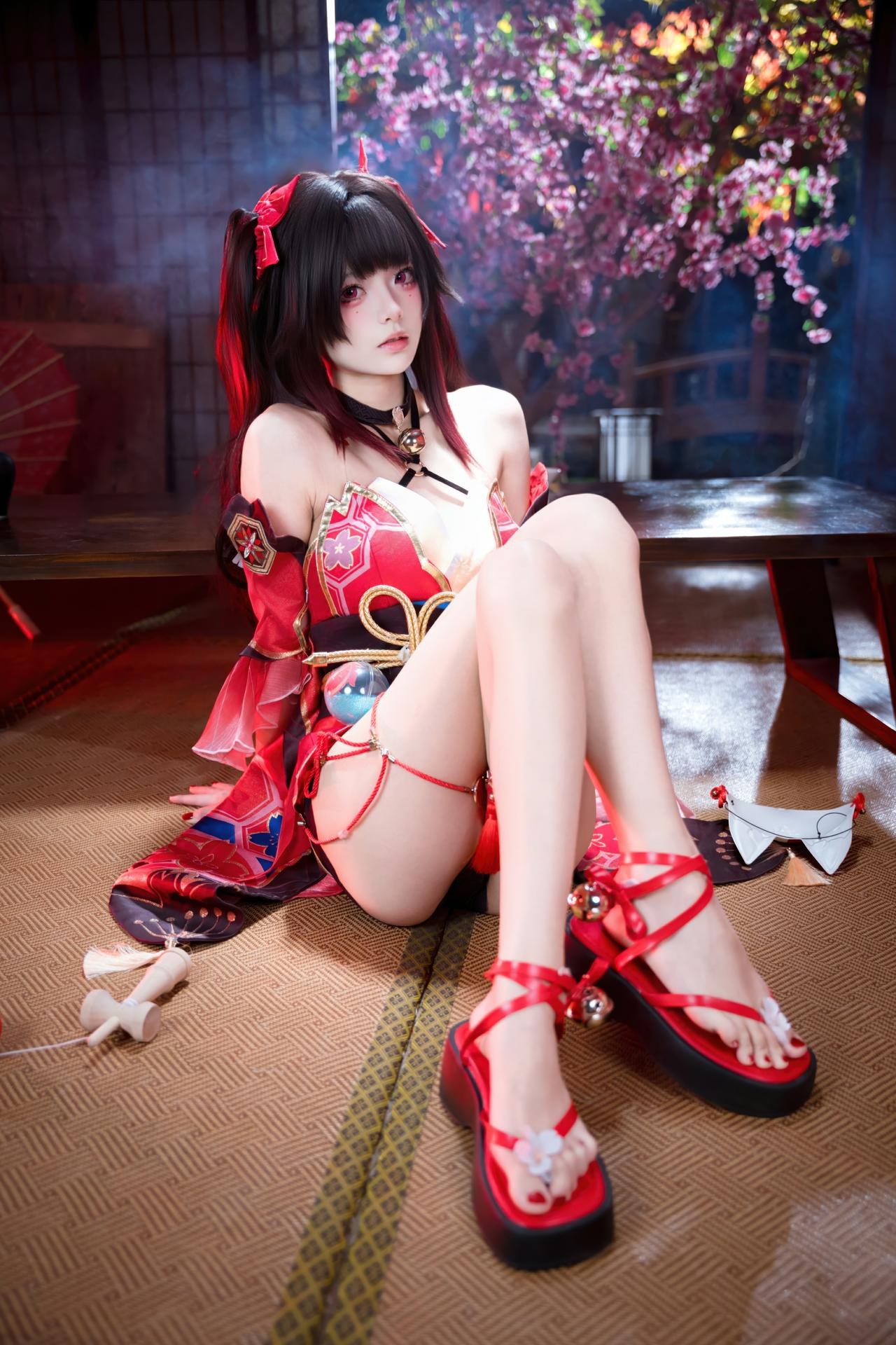 [cosplay] 九柒喵 - 崩坏星穹铁道 花火：红黑和风小恶魔角色还原 65P