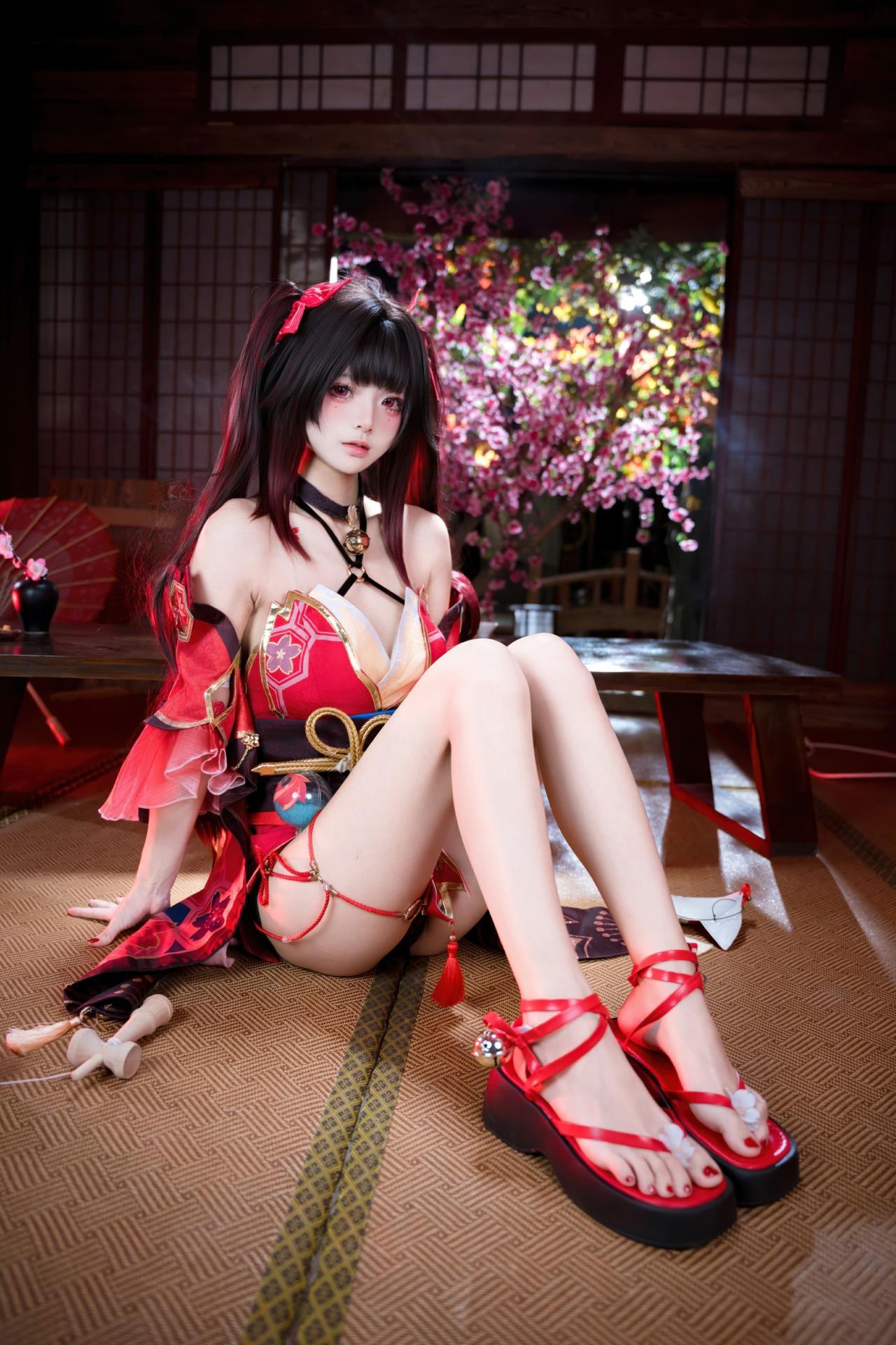 [cosplay] 九柒喵 - 崩坏星穹铁道 花火：红黑和风小恶魔角色还原 65P