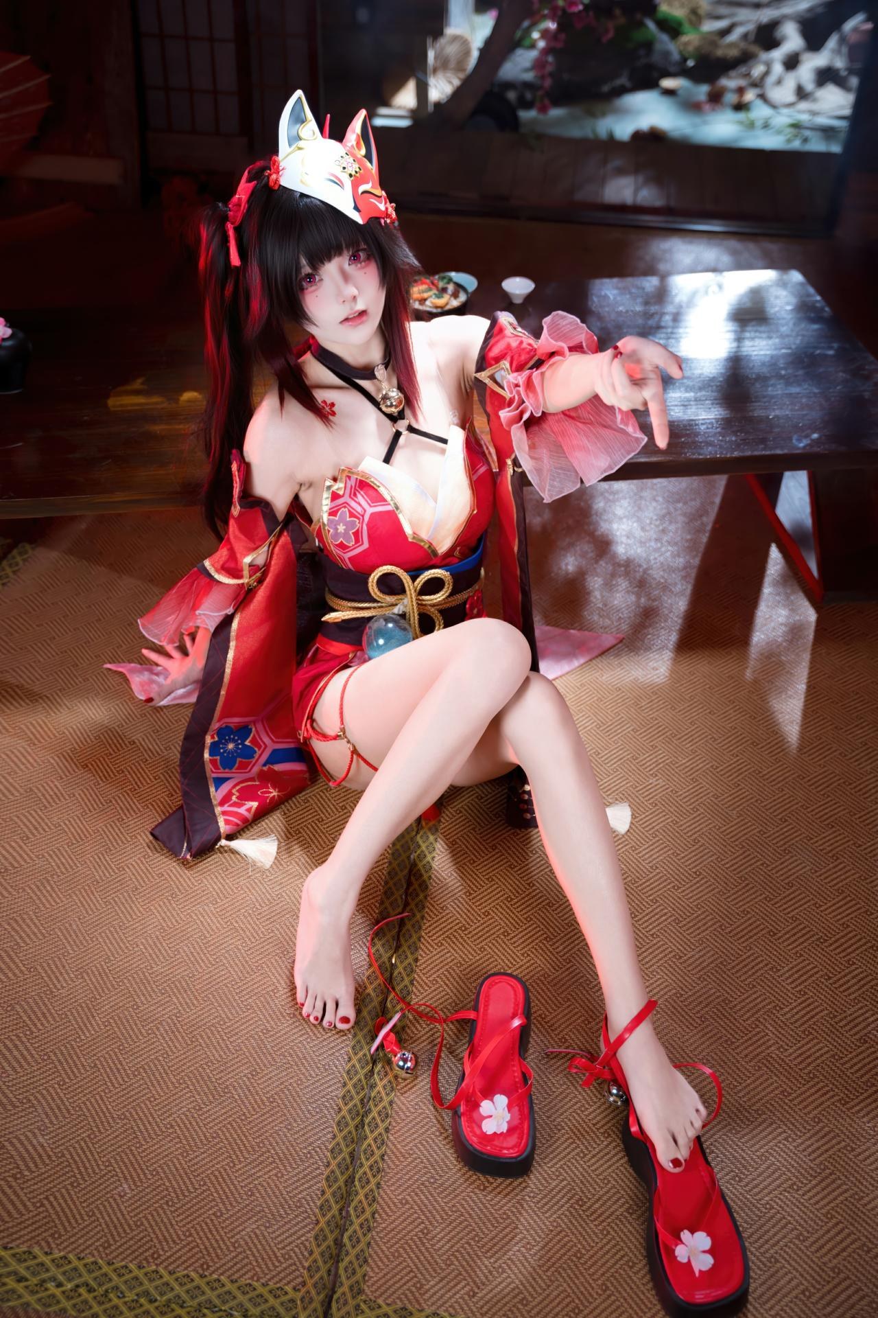 [cosplay] 九柒喵 - 崩坏星穹铁道 花火：红黑和风小恶魔角色还原 65P