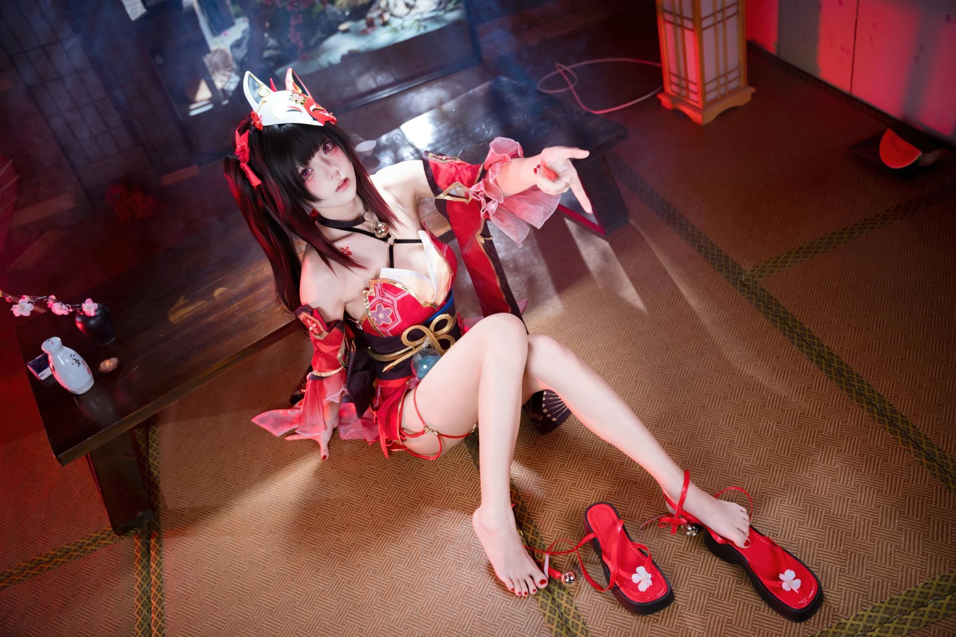 [cosplay] 九柒喵 - 崩坏星穹铁道 花火：红黑和风小恶魔角色还原 65P