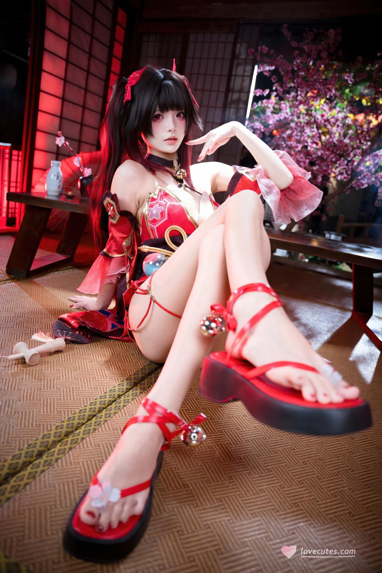 [cosplay] 九柒喵 - 崩坏星穹铁道 花火：红黑和风小恶魔角色还原 65P