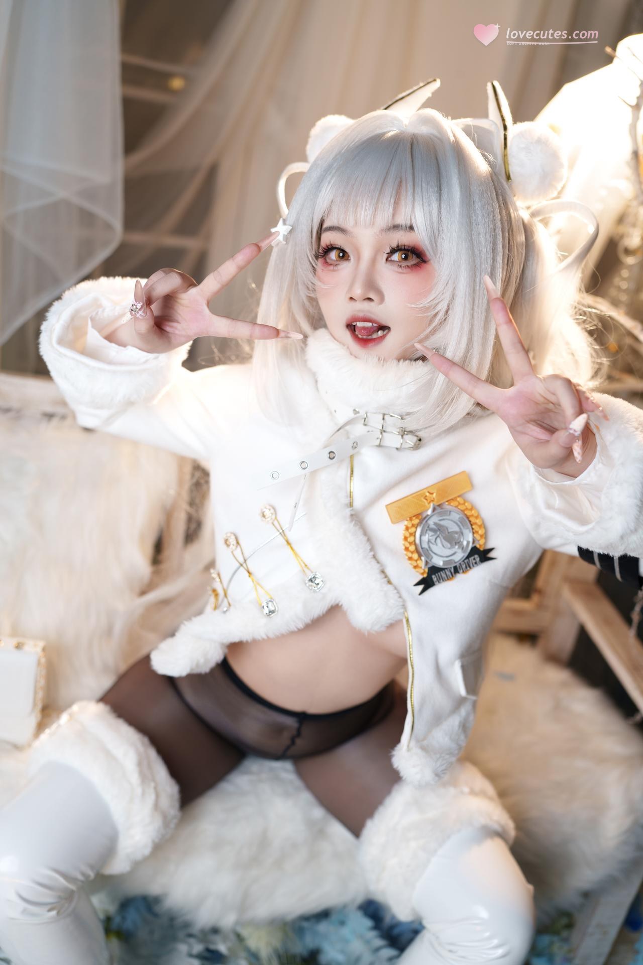 [cosplay] Mandun Cangshuqiu - ชุดภาพ Nikke Blanc Fortune Express bunny cosplay 87P