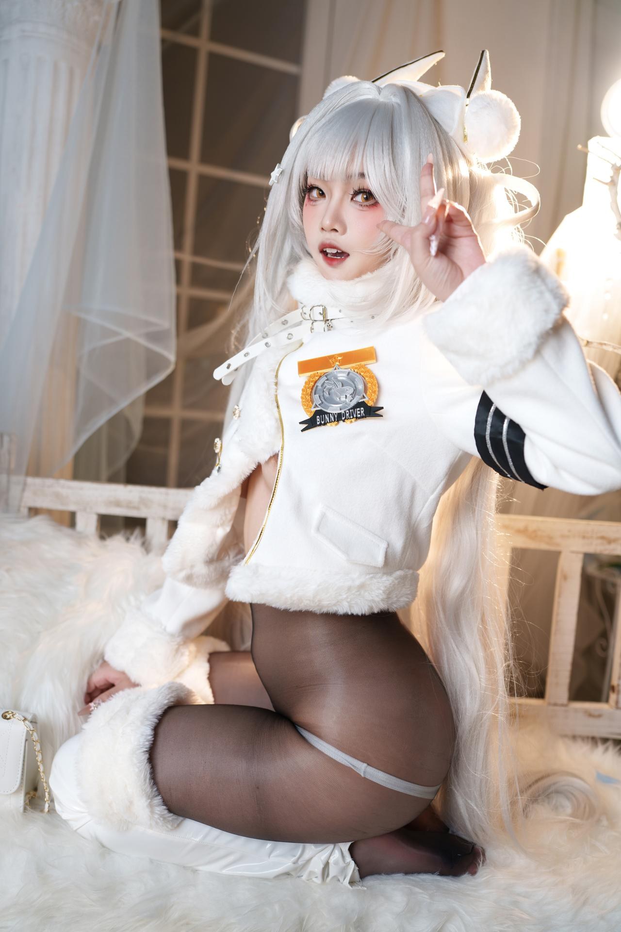 [cosplay] Mandun Cangshuqiu - ชุดภาพ Nikke Blanc Fortune Express bunny cosplay 87P