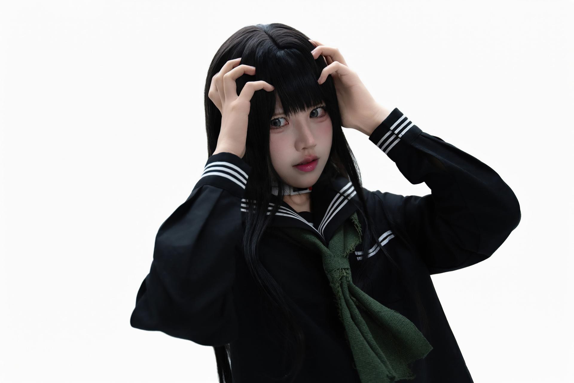 [Cosplay] Shimizu Nagi - Rinne Byakuya white-hair costume set 72P