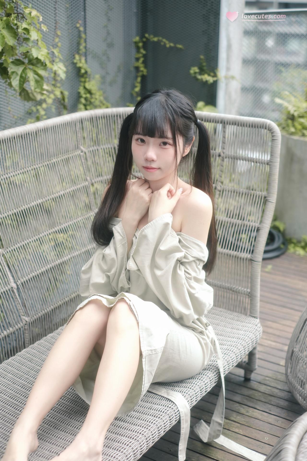 [private-room] Keke Xiaobaitu - Bộ ảnh balcony bunny lingerie private shoot 68P