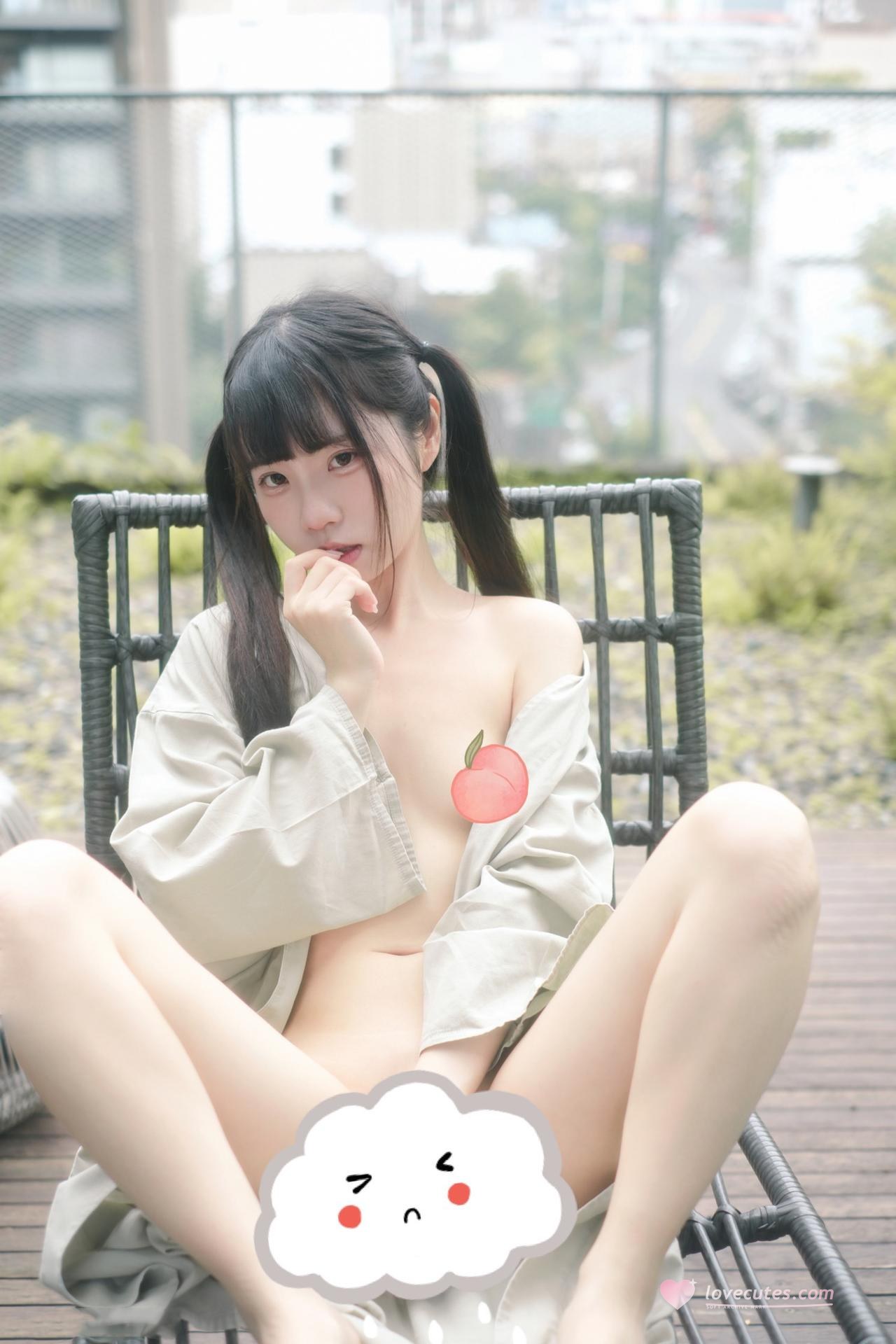[private-room] Keke Xiaobaitu - Bộ ảnh balcony bunny lingerie private shoot 68P