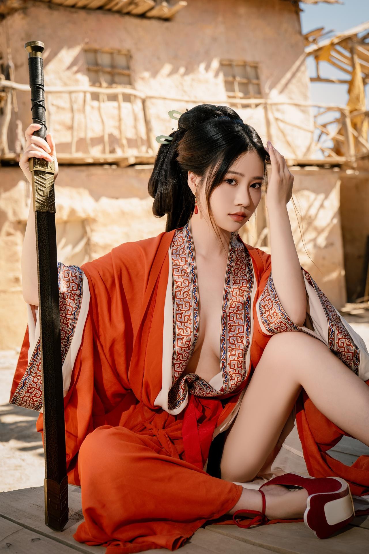 [photo shoot] Nnian - warring-states robe themed portrait set 사진 세트 60P