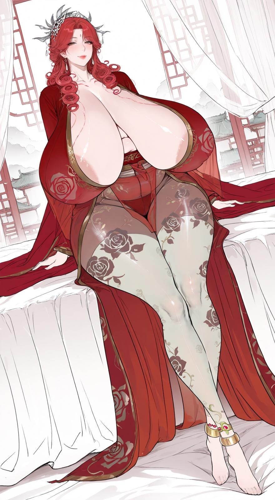 AI Porn - 凰二姊 凰千麓 レースランジェリー、露出ヌード AI画像ギャラリー 94P