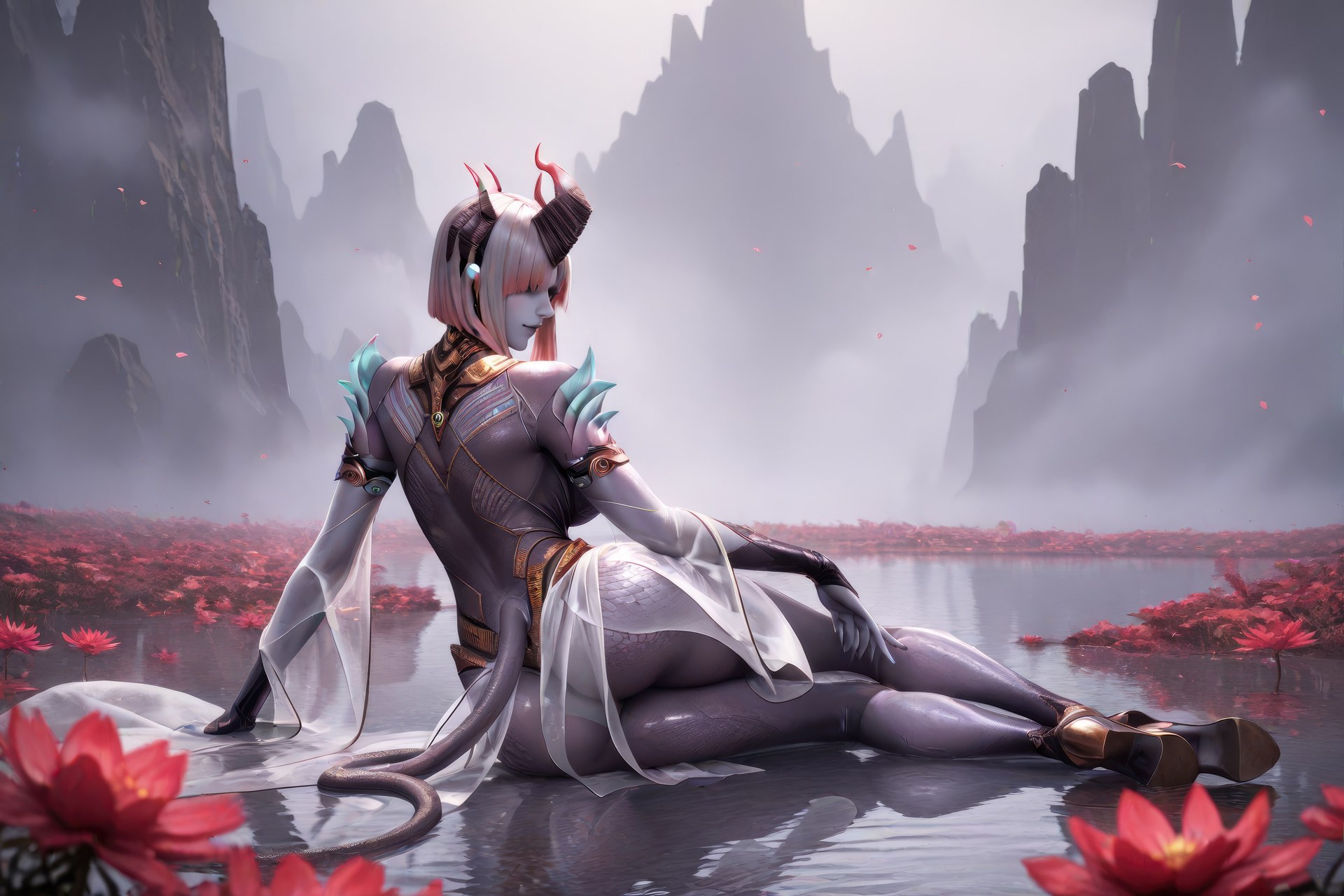 AI Porn - Swallowed Star Duoyi 블랙 스타킹, 바디수트, 노출 누드 AI 이미지 갤러리 1057P