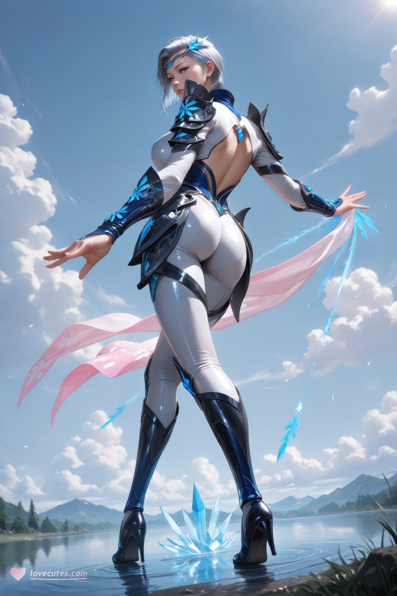 AI Porn - 闘羅大陸 雪舞 ボディスーツ、濡れ感、露出ヌード AI画像ギャラリー 960P