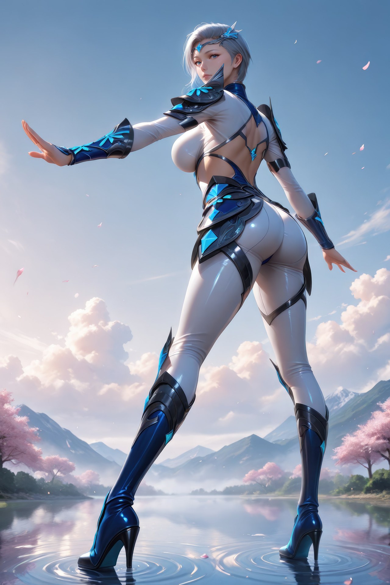 AI Porn - 闘羅大陸 雪舞 ボディスーツ、濡れ感、露出ヌード AI画像ギャラリー 960P