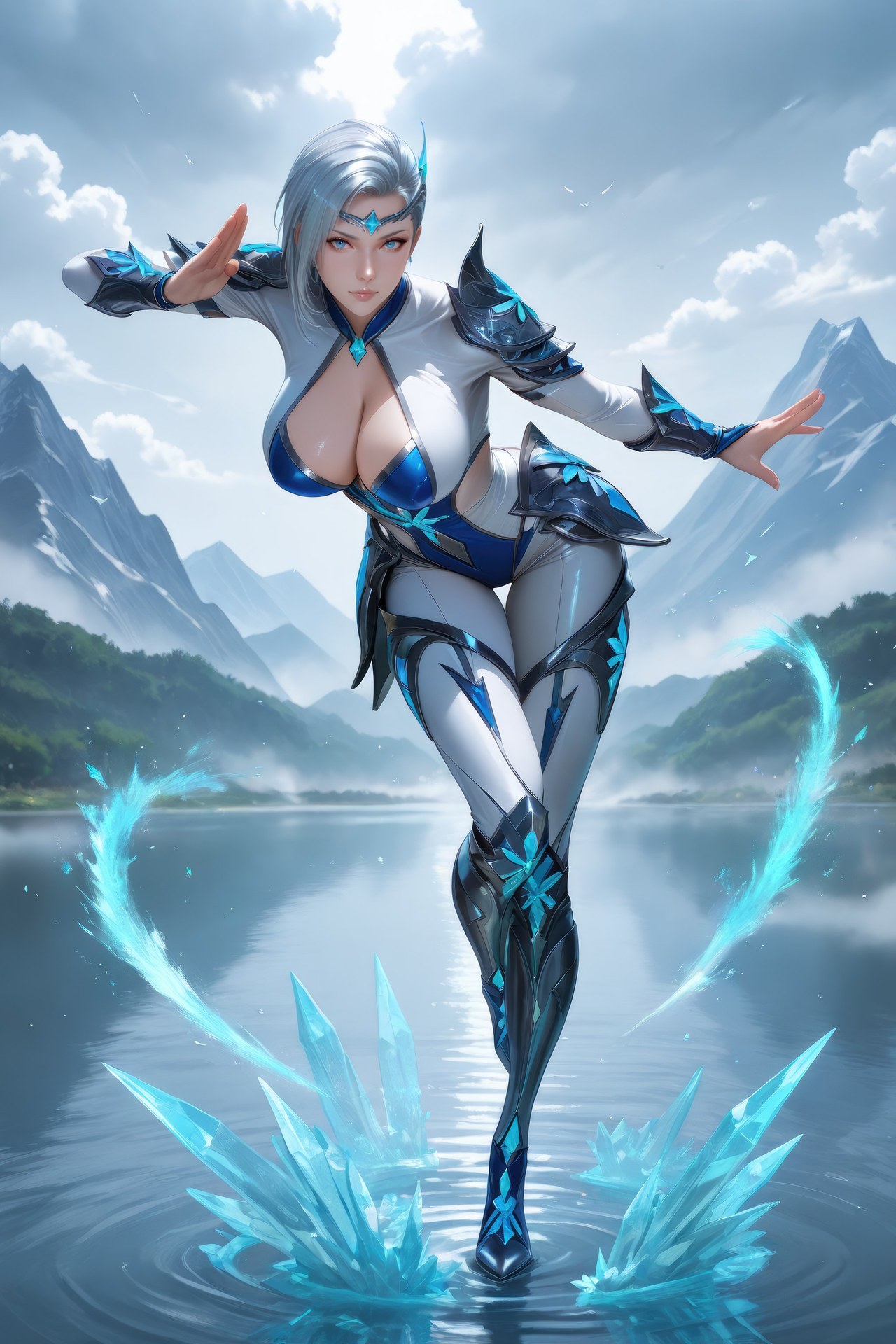 AI Porn - 闘羅大陸 雪舞 ボディスーツ、濡れ感、露出ヌード AI画像ギャラリー 960P