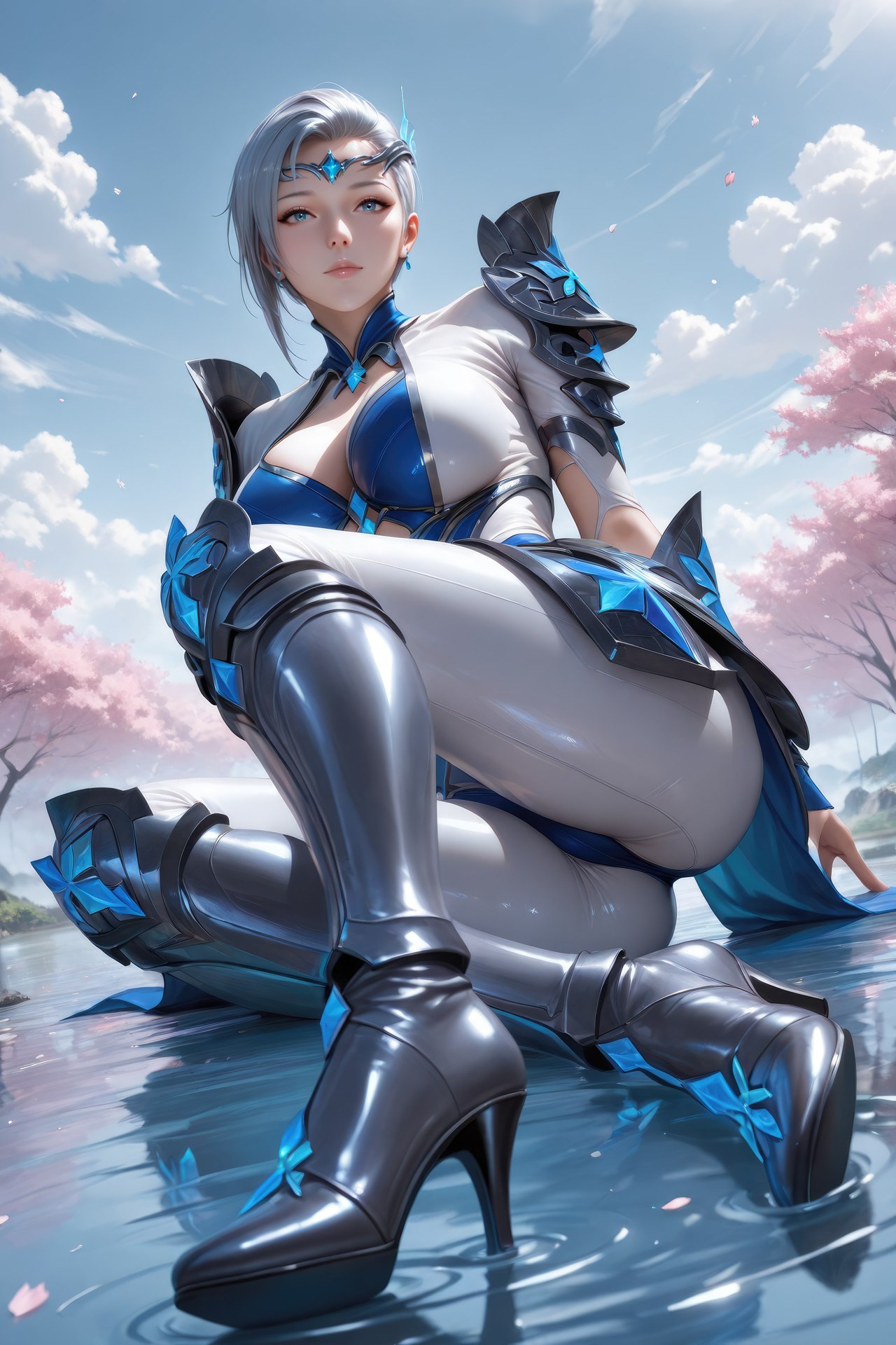 AI Porn - Douluo Dalu Xuewu bodysuit, wet-look styling, explicit nude detail AI Adult Gallery 960P