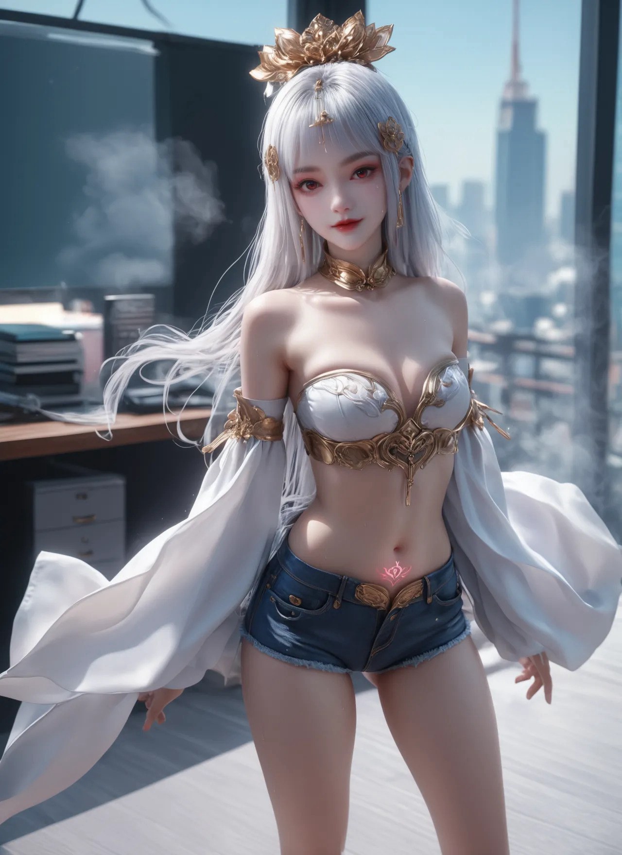 AI Porn - 擬真寫實 雪山素女：蕾絲內衣露穴成人向圖集 60P