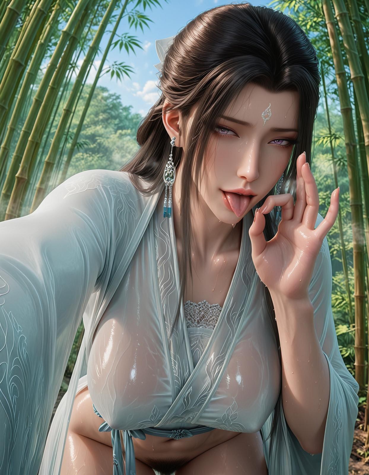 AI Porn - Suiyue Changqing Lu Xueqi wet-look styling, explicit nude detail AI Adult Gallery 143P