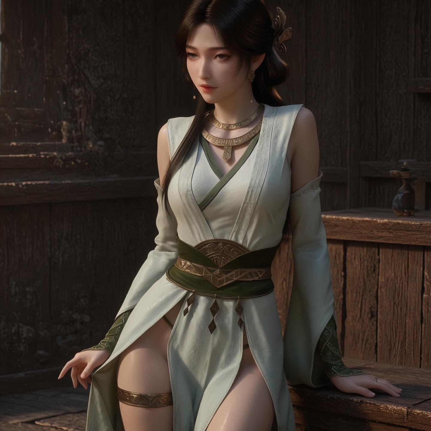 AI Porn - Suiyue Changqing Meining V2 black stockings, bodysuit, explicit nude detail AI Adult Gallery 169P