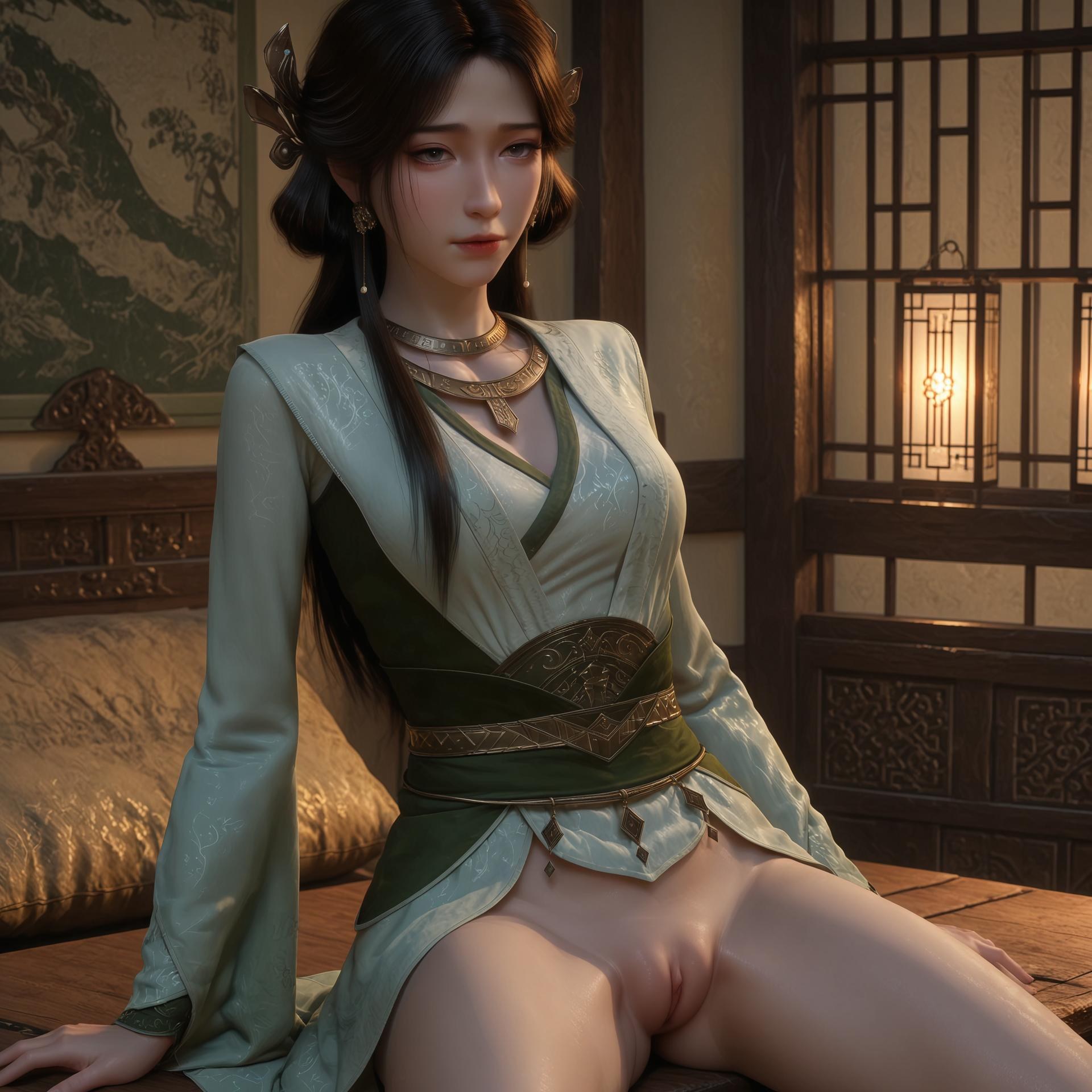 AI Porn - Suiyue Changqing Meining V2 ถุงน่องดำ, ชุดรัดรูป, นู้ดผู้ใหญ่ แกลเลอรี AI 169P