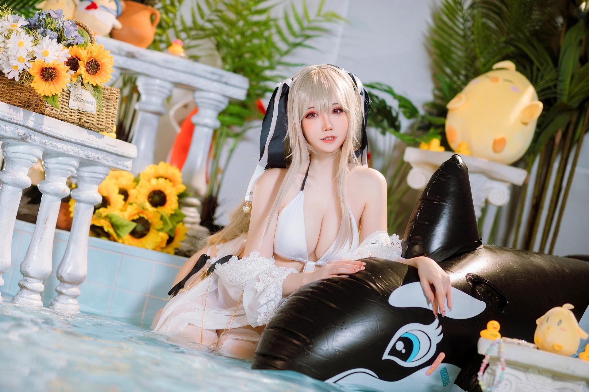 [cosplay] Menmentan - ชุดภาพ Azur Lane Anchorage swimsuit cosplay 20P