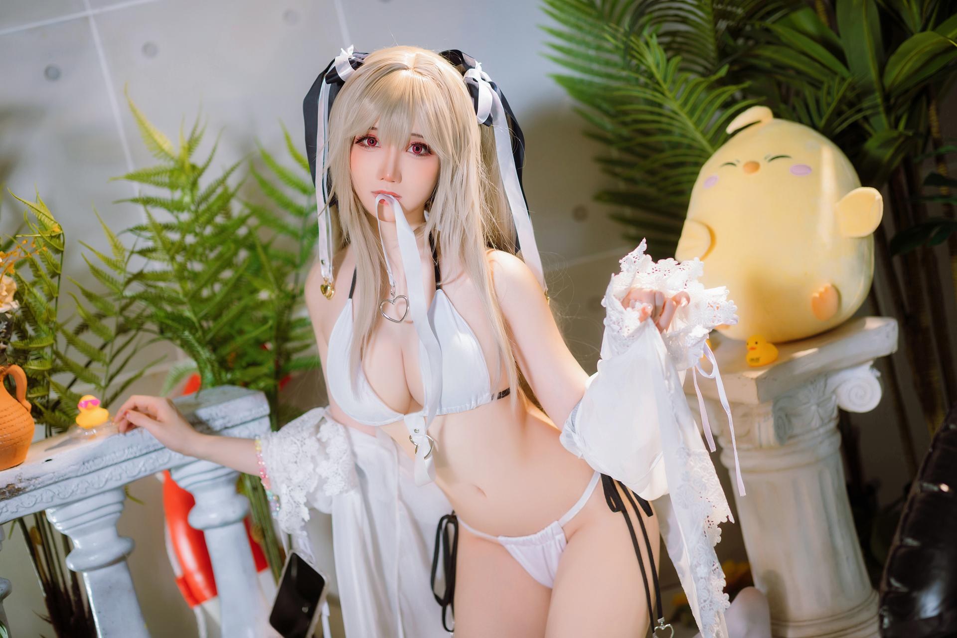 [cosplay] 焖焖碳 - 碧蓝航线 安克雷奇 泳装：艦娘泳装还原 20P