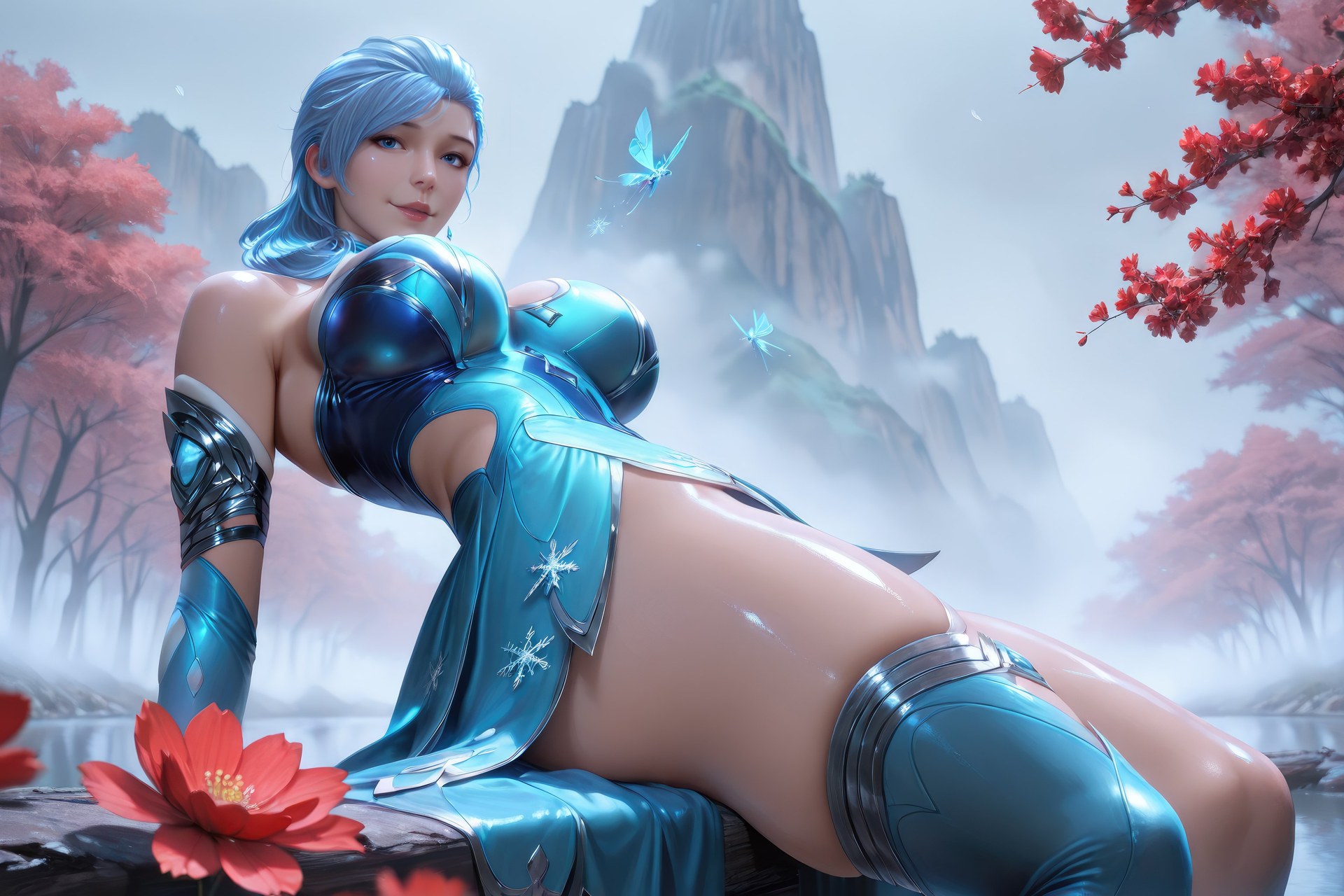 AI Porn - 闘羅大陸 顧清波 ボディスーツ、濡れ感、露出ヌード AI画像ギャラリー 1078P