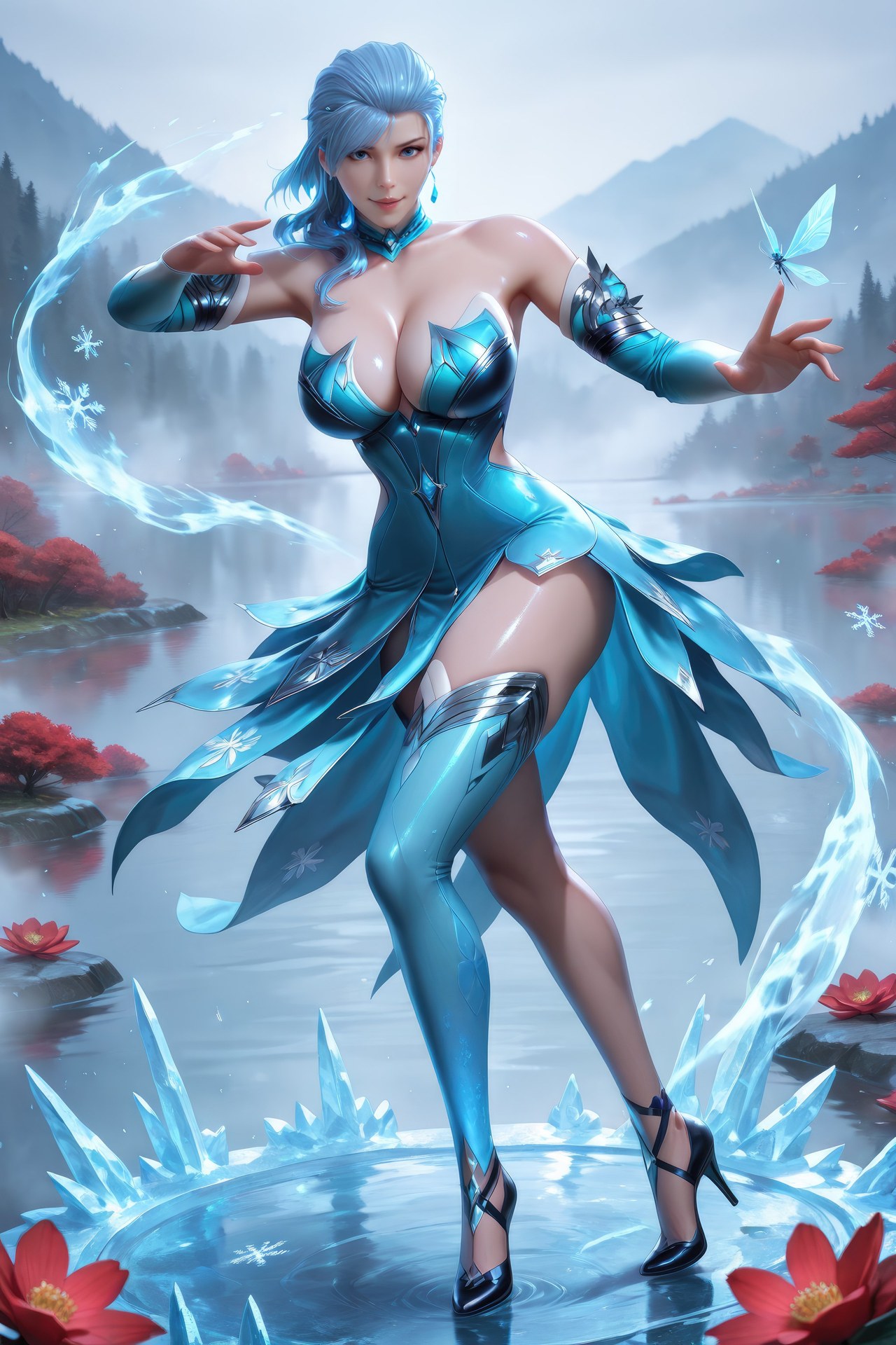 AI Porn - 闘羅大陸 顧清波 ボディスーツ、濡れ感、露出ヌード AI画像ギャラリー 1078P