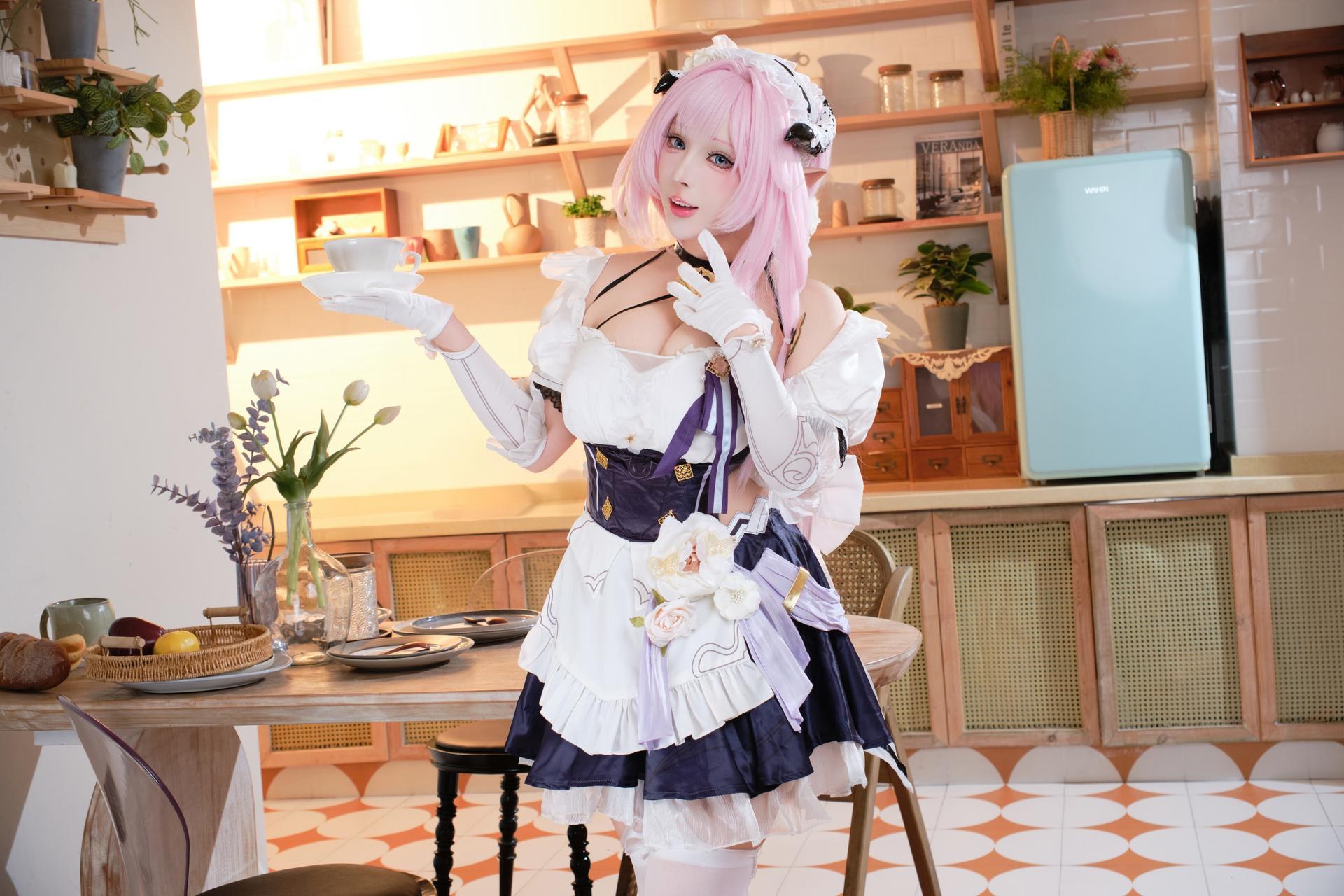 [cosplay] Hutao Miao - ชุดภาพ Honkai Elysia maid cosplay 125P