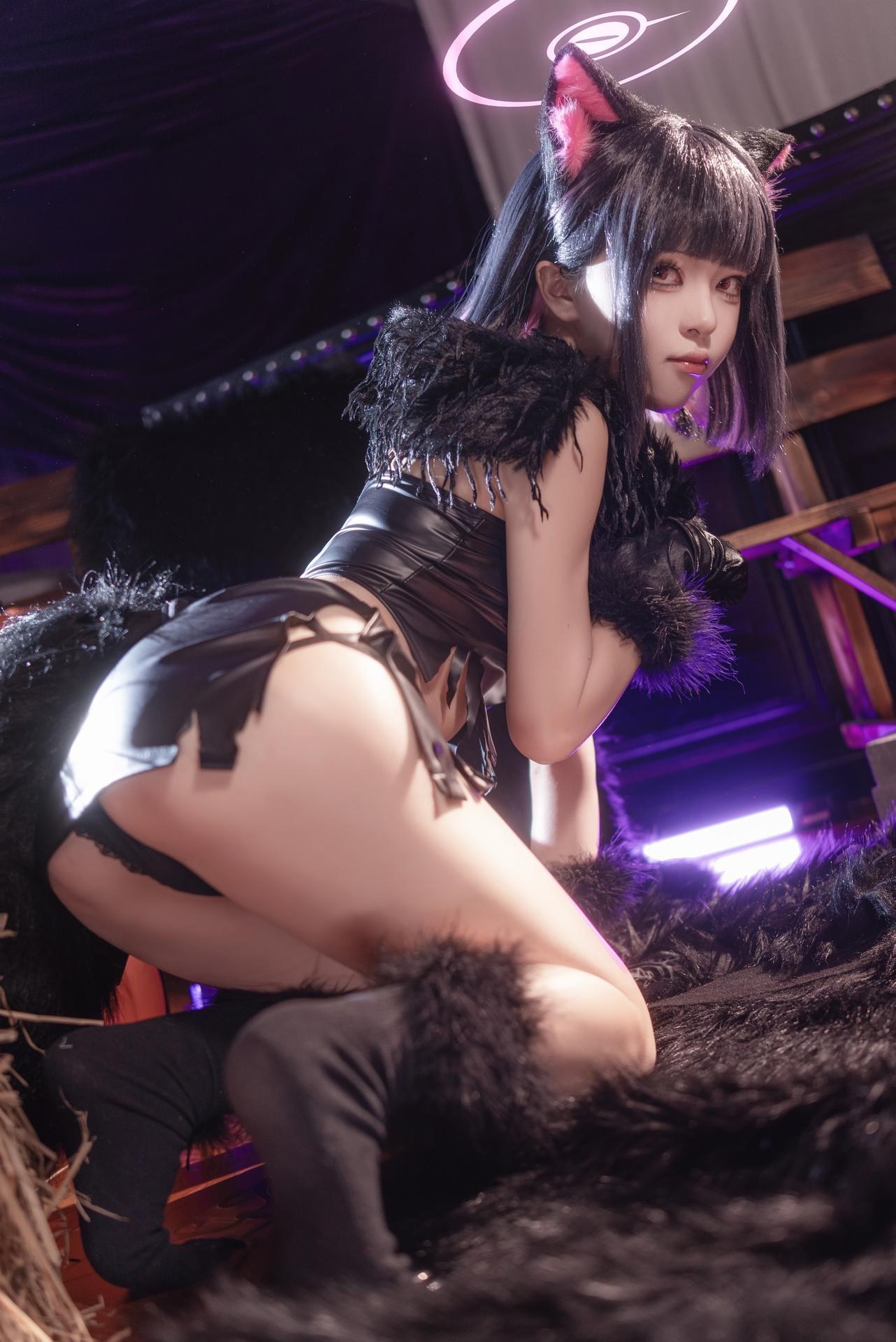 [cosplay] 矢量鱼 - 蔚蓝档案 杏山和纱万圣节：猫耳万圣节角色還原 34P
