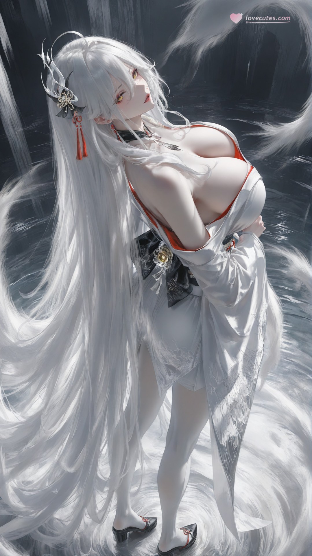 AI Porn - Azur Lane Hakuhou 화이트 스타킹, 바디수트, 노출 누드 AI 이미지 갤러리 302P