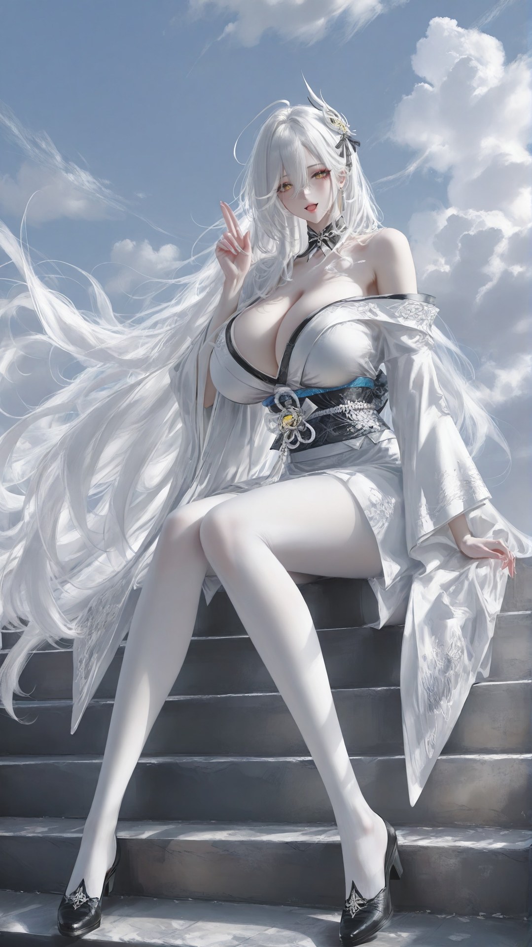 AI Porn - Azur Lane Hakuhou 화이트 스타킹, 바디수트, 노출 누드 AI 이미지 갤러리 302P