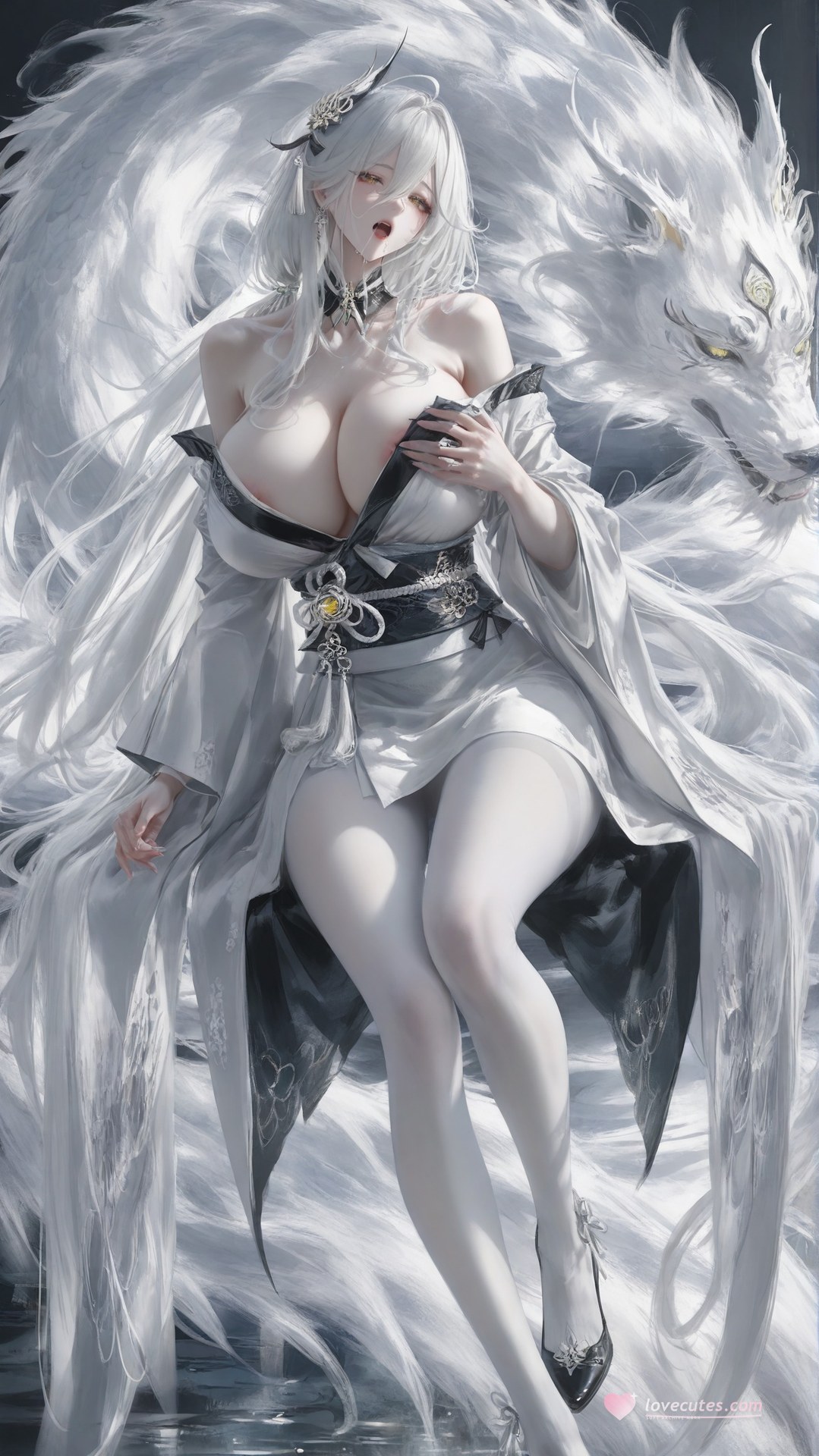AI Porn - Azur Lane Hakuhou tất trắng, đồ bó sát, chi tiết nude người lớn bộ sưu tập AI 302P