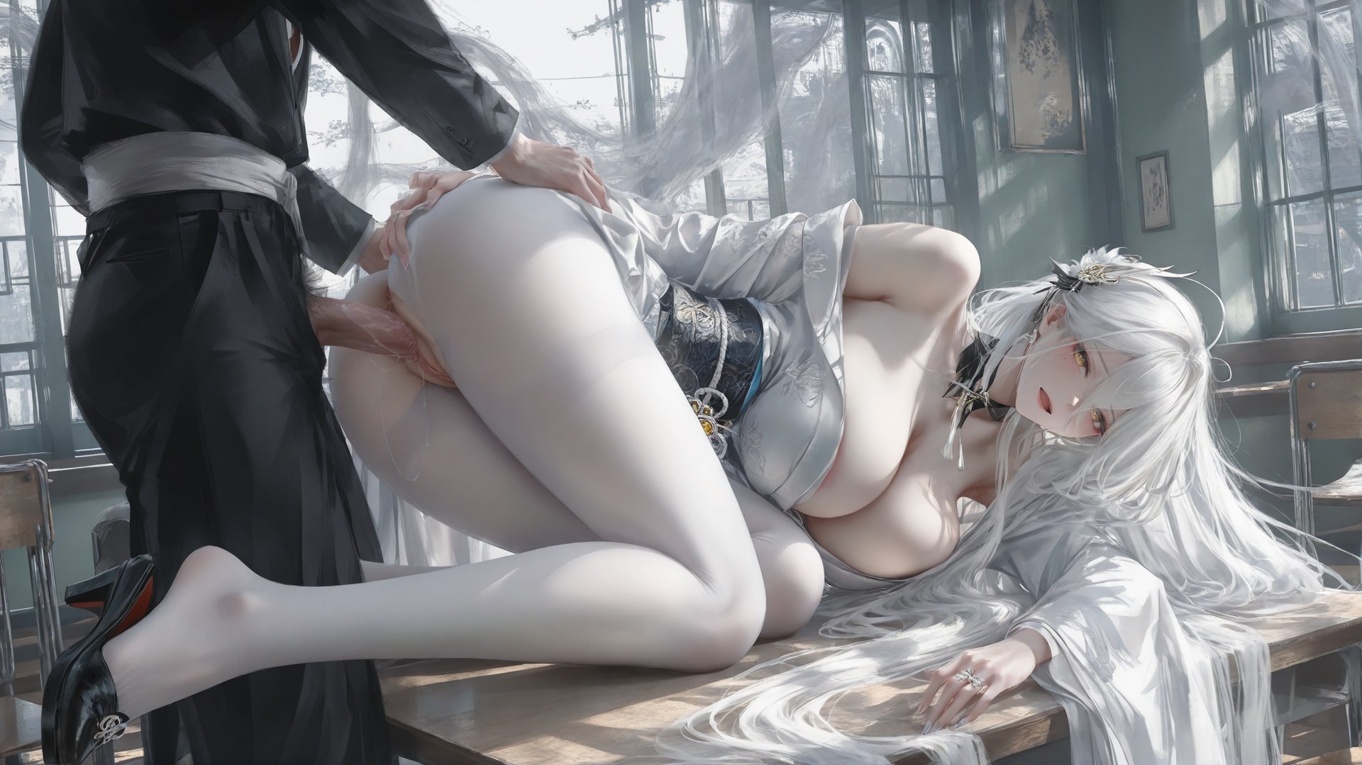 AI Porn - 碧藍航線 白鳳：白絲緊身衣露穴成人向圖集 302P