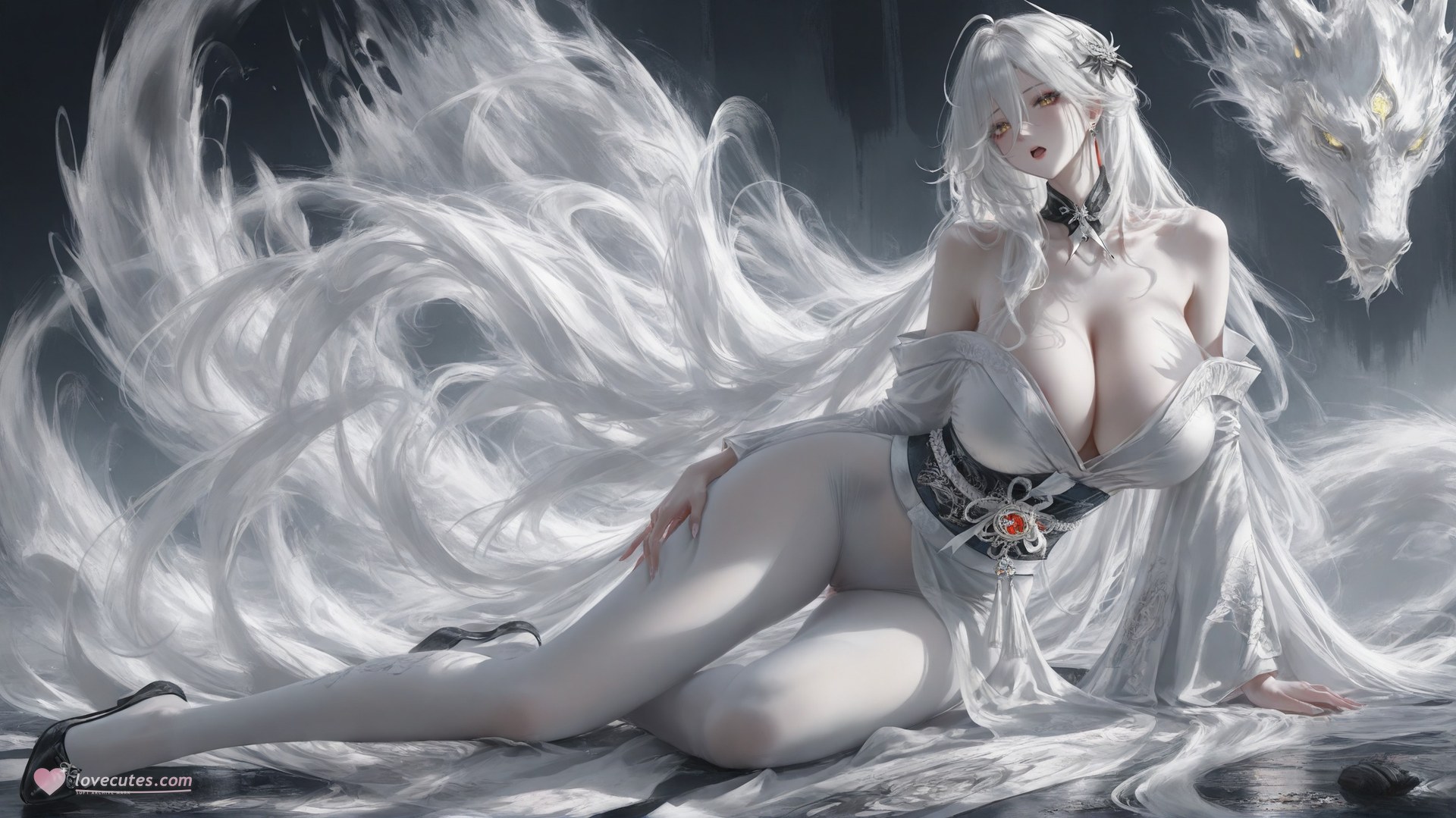 AI Porn - アズールレーン 白鳳 白ストッキング、ボディスーツ、露出ヌード AI画像ギャラリー 302P
