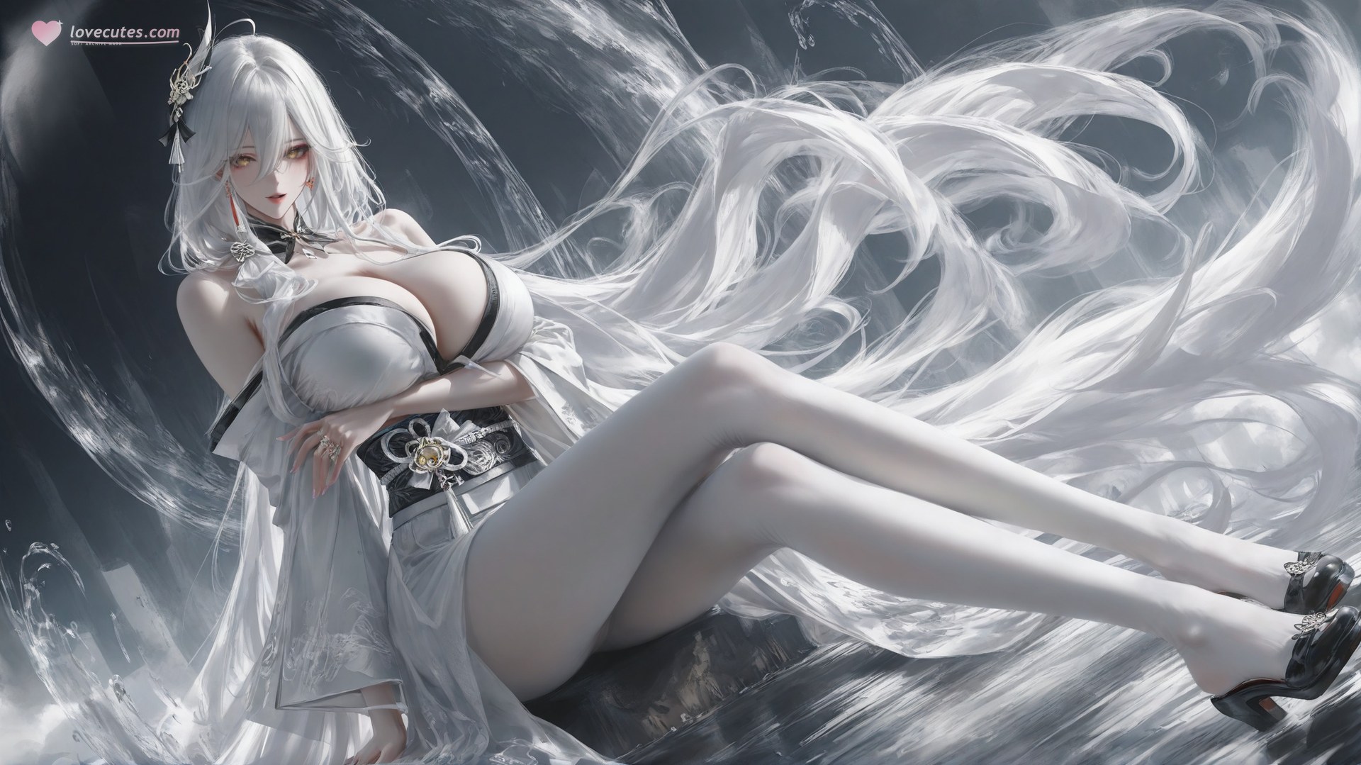 AI Porn - アズールレーン 白鳳 白ストッキング、ボディスーツ、露出ヌード AI画像ギャラリー 302P