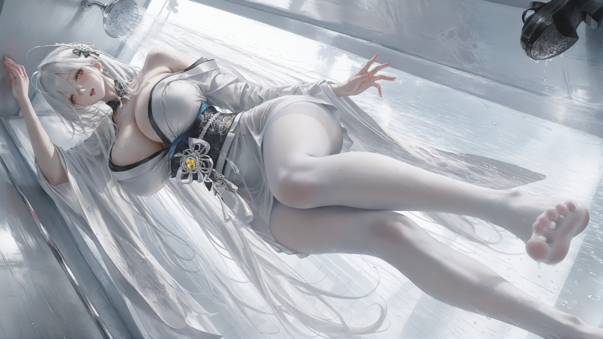 AI Porn - Azur Lane Hakuhou 화이트 스타킹, 바디수트, 노출 누드 AI 이미지 갤러리 302P