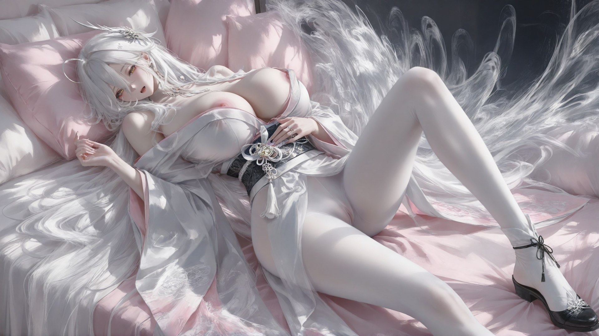 AI Porn - Azur Lane Hakuhou 화이트 스타킹, 바디수트, 노출 누드 AI 이미지 갤러리 302P