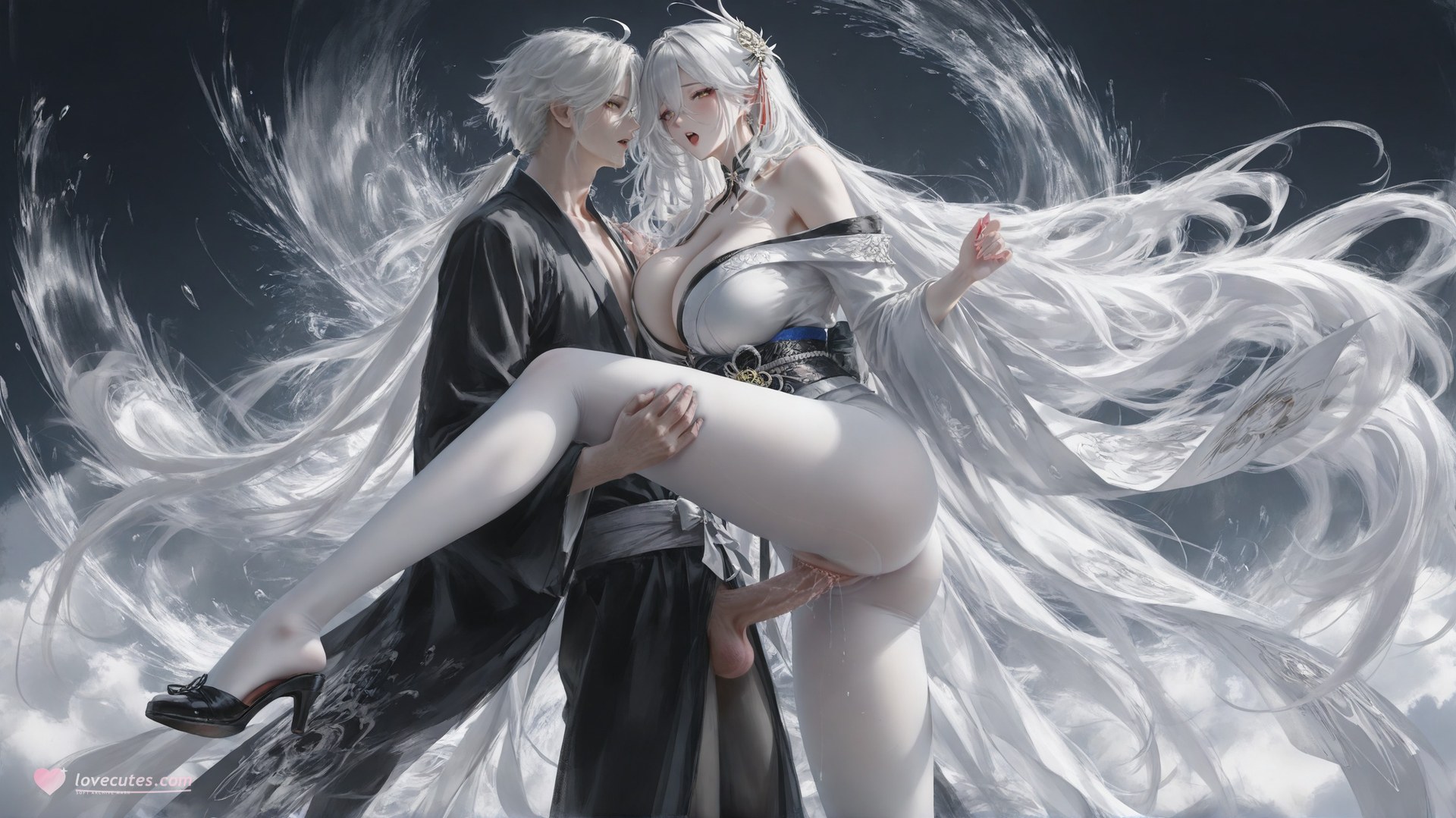 AI Porn - アズールレーン 白鳳 白ストッキング、ボディスーツ、露出ヌード AI画像ギャラリー 302P