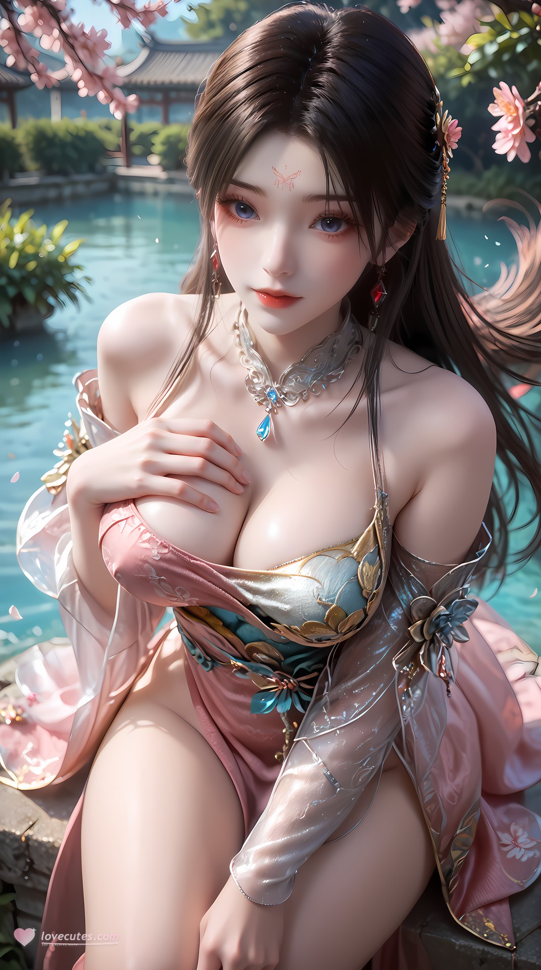 AI Porn - Gu Muqing bikini, wet-look styling, explicit nude detail AI Adult Gallery 92P