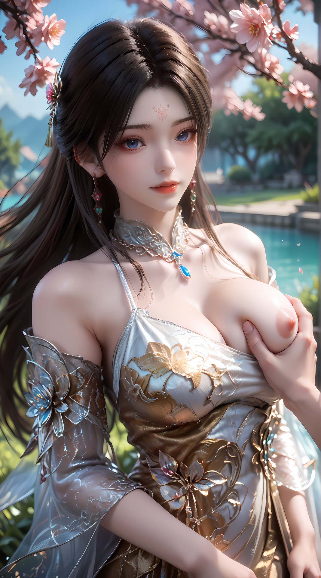 AI Porn - Gu Muqing bikini, wet-look styling, explicit nude detail AI Adult Gallery 92P