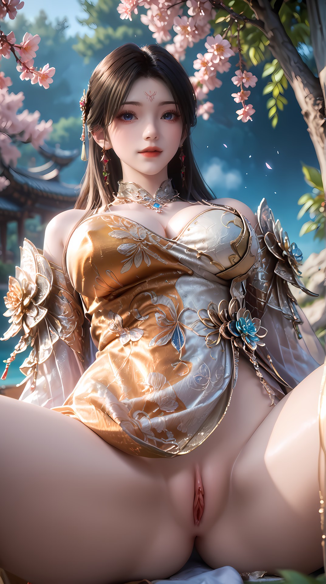 AI Porn - Gu Muqing bikini, wet-look styling, explicit nude detail AI Adult Gallery 92P