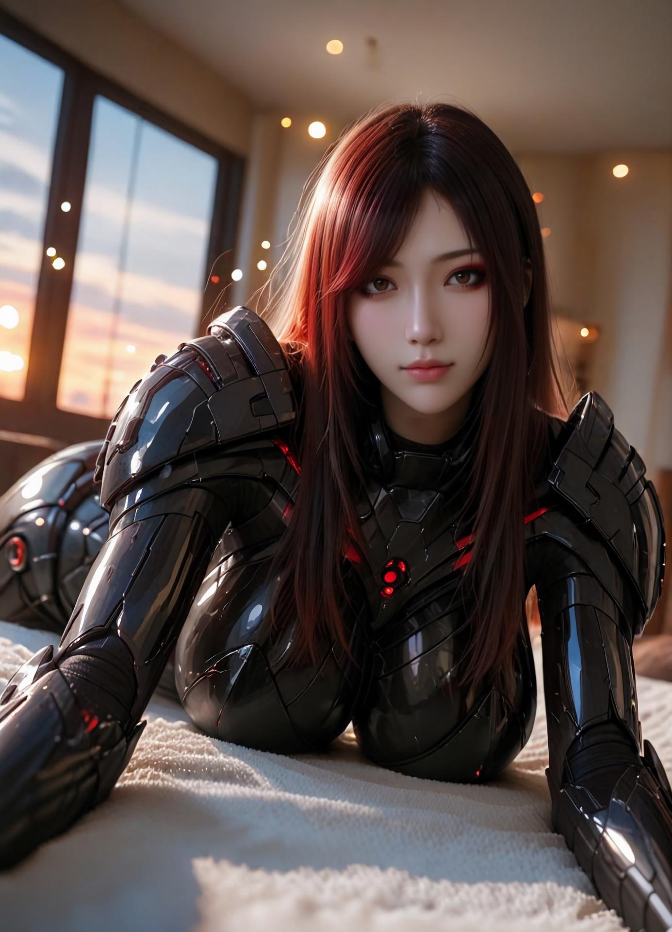 AI Porn - 蔷薇：紧身衣湿身露穴成人向图集 99P