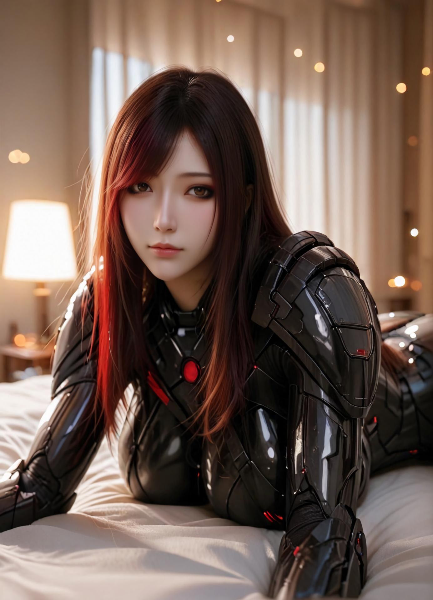 AI Porn - 蔷薇：紧身衣湿身露穴成人向图集 99P