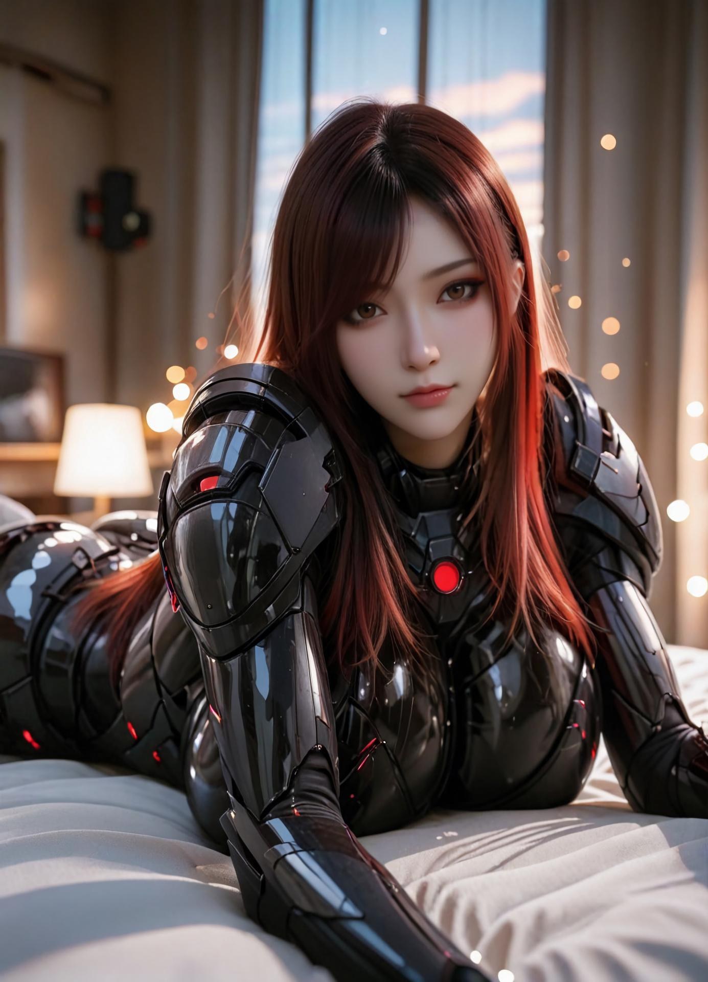 AI Porn - Qiangwei bodysuit, wet-look styling, explicit nude detail AI Adult Gallery 99P