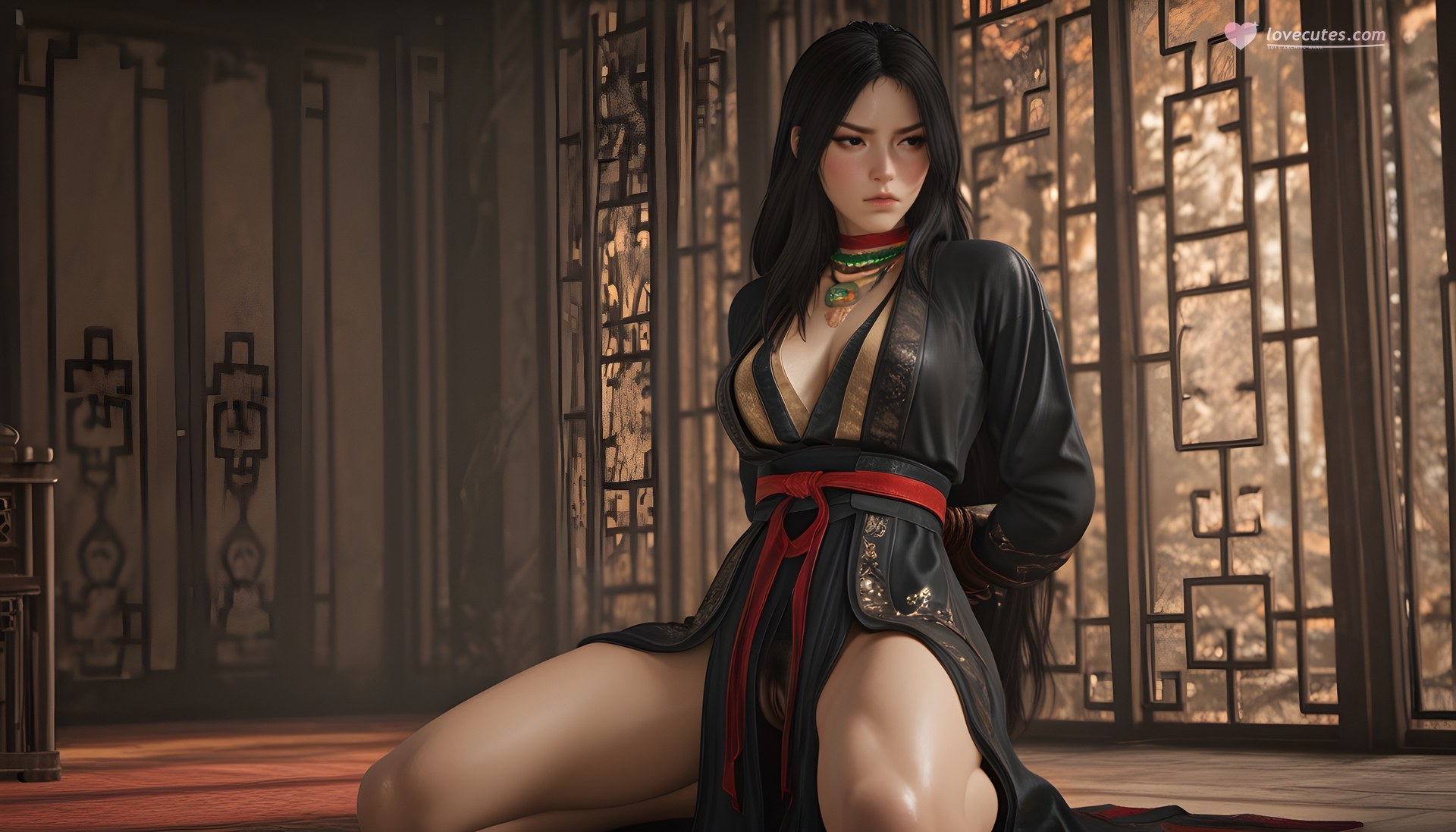 AI Porn - 燕雲十六聲 千夜 ボディスーツ、濡れ感、露出ヌード AI画像ギャラリー 562P