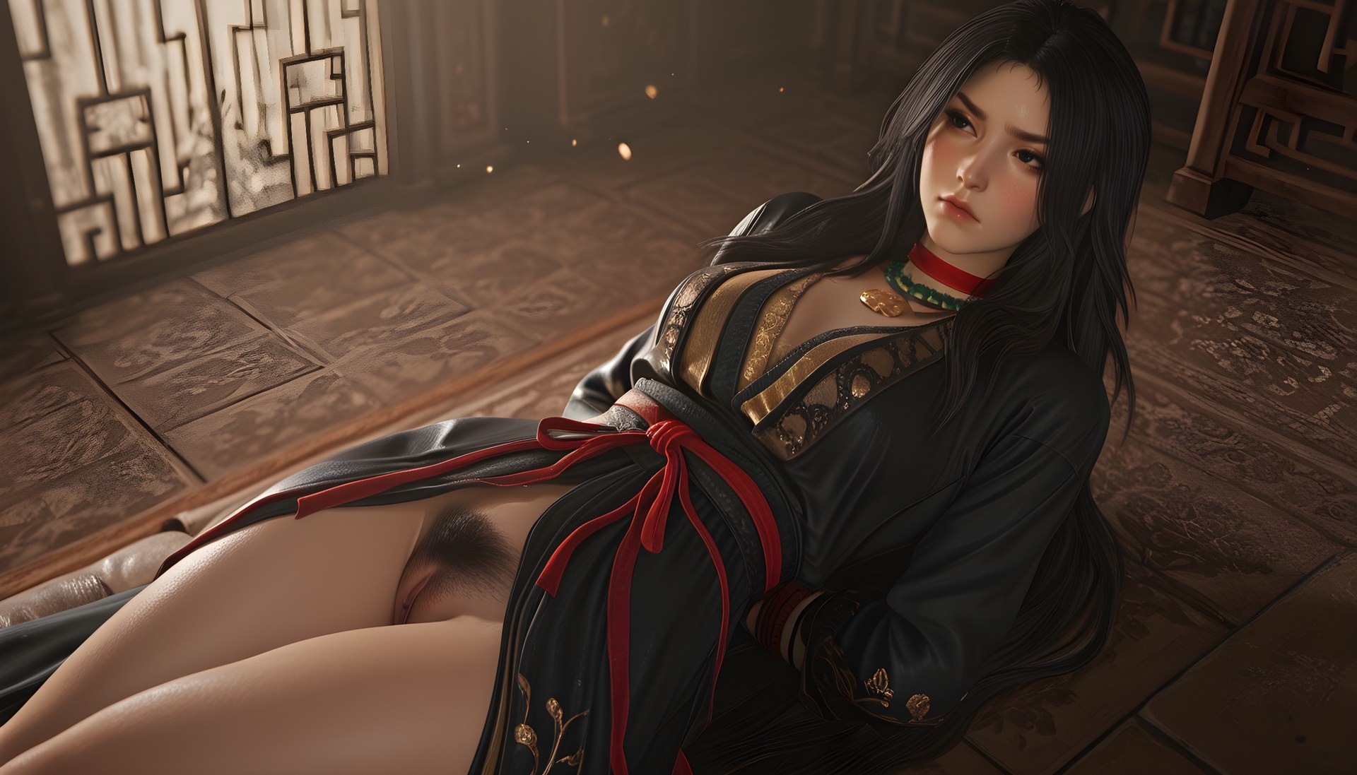 AI Porn - 燕雲十六聲 千夜 ボディスーツ、濡れ感、露出ヌード AI画像ギャラリー 562P
